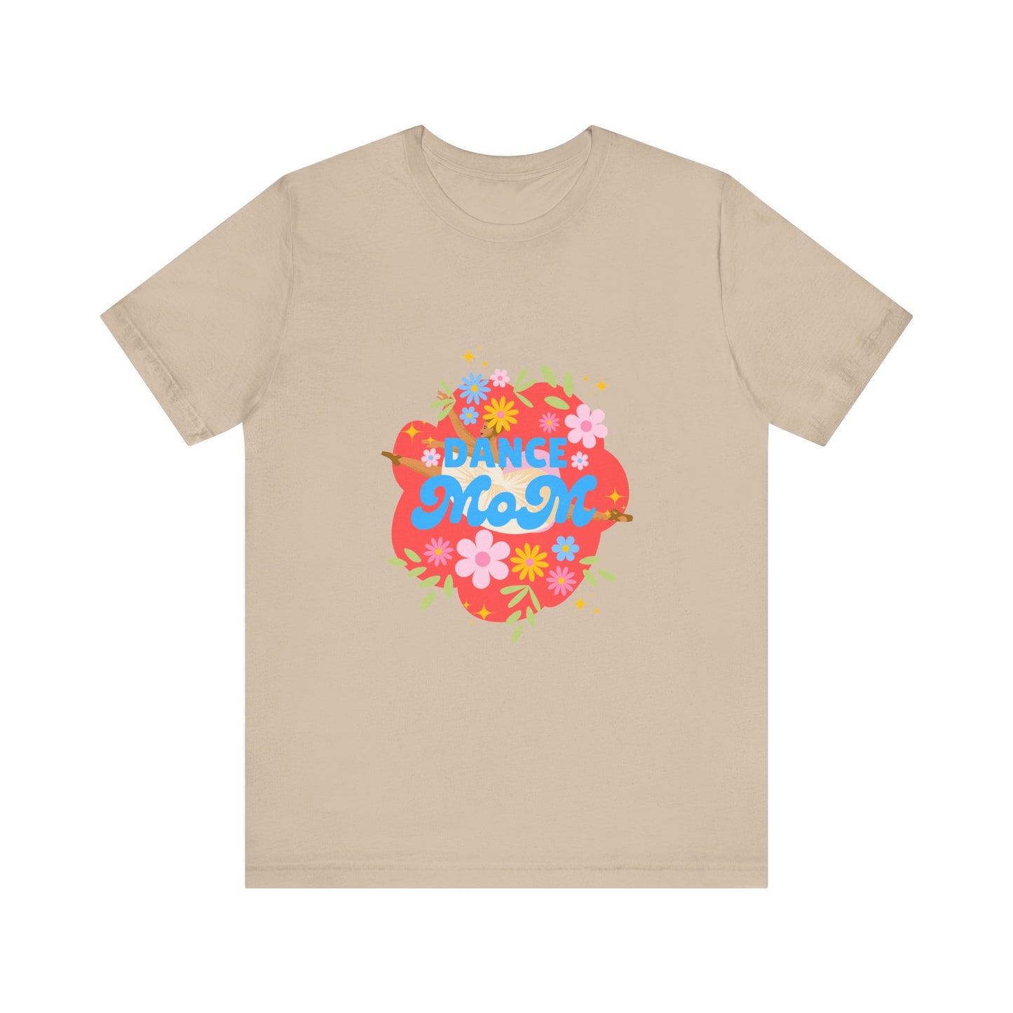 "Dance Mom” T-Shirt – Unisex Garment-Dyed Tee with Floral Dancer Graphic Front & Superhero Role List Back 🌸💪