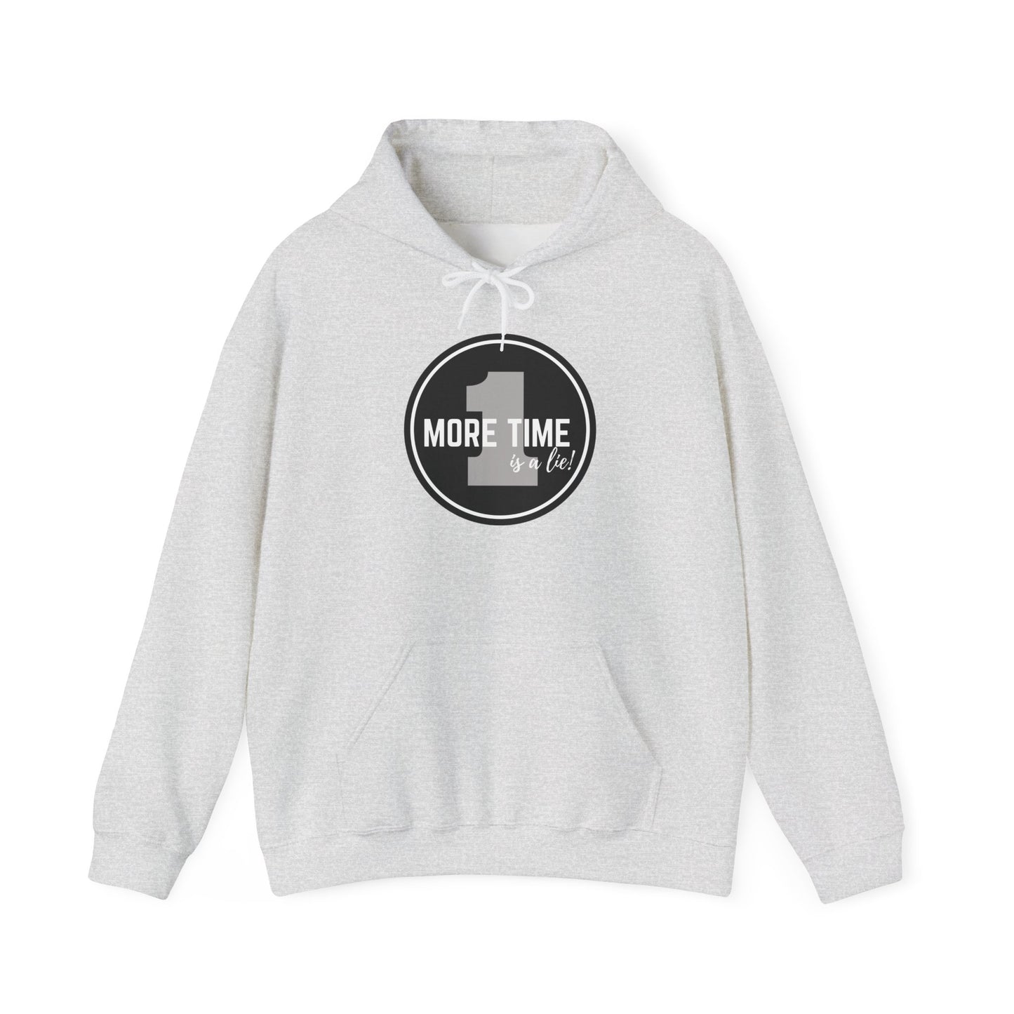 "One More Time is a Lie" Dance-Themed Unisex Hooded Sweatshirt – Bold Emblem Graphic Hoodie for Dancers