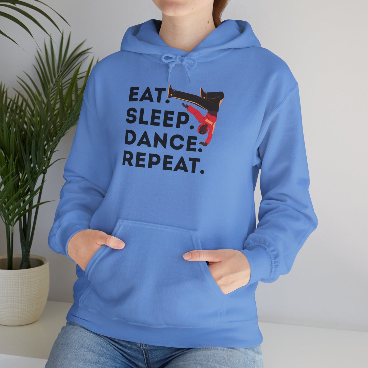 "Eat Sleep Dance Repeat" Unisex Dance Hoodie – Bold B-Boy Streetwear Sweatshirt