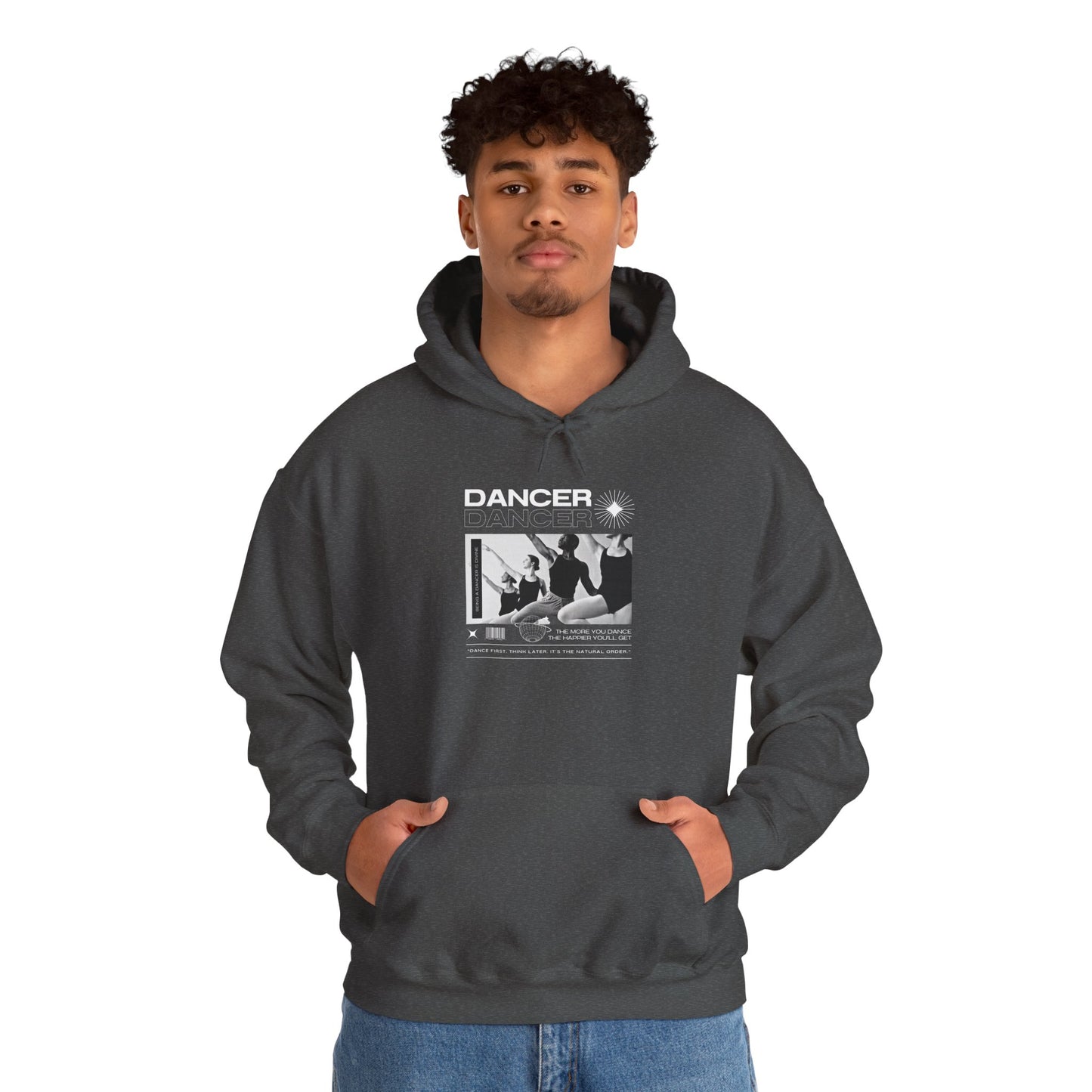 “Dancer” Young Ballet Dancers at the Barre Graphic | Streetwear-Inspired Ballet Hoodie for Dance Enthusiasts - Unisex Heavy Blend™ Hooded Sweatshirt