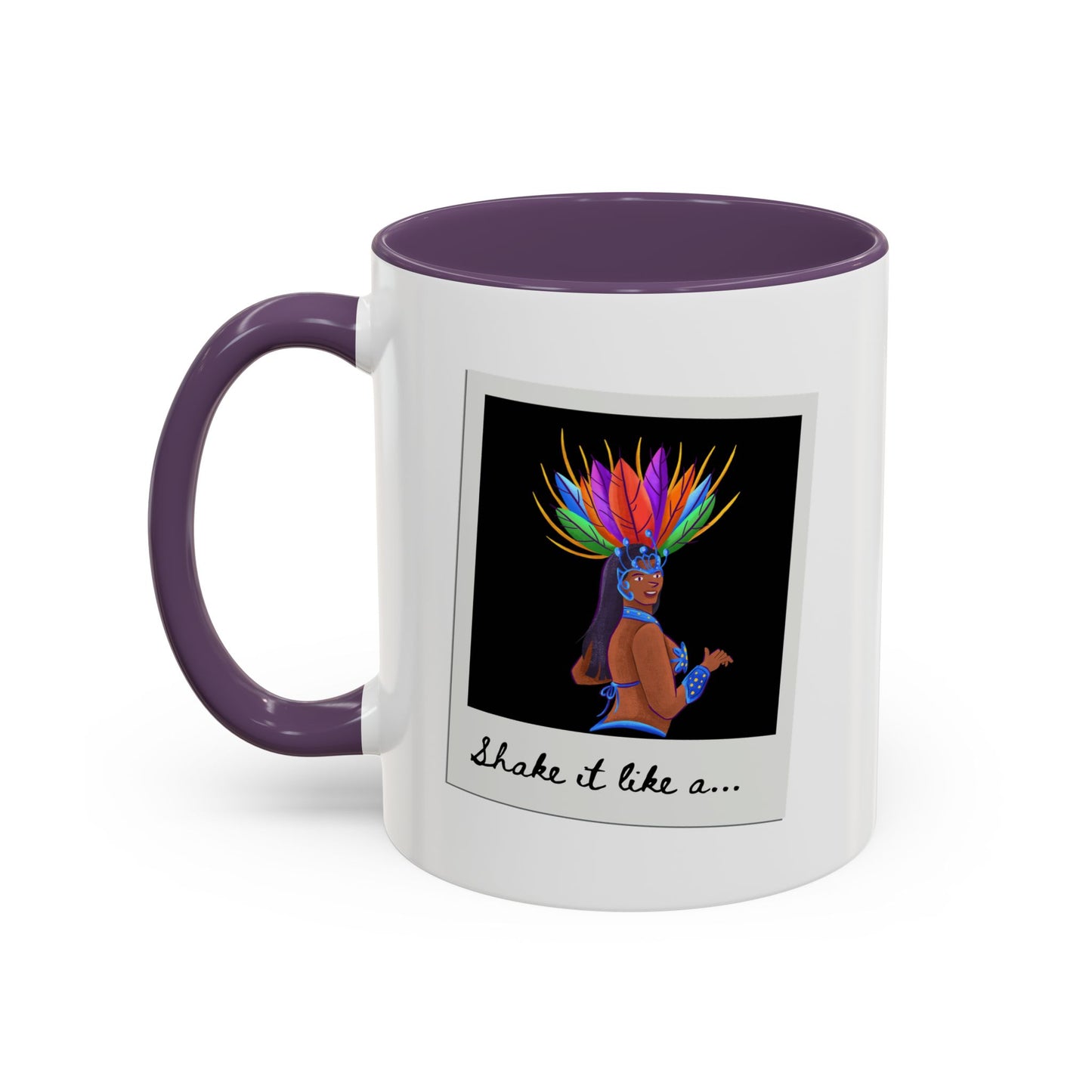 "Shake It Like a..." Accent Coffee Mug – Fun Dance Quote Ceramic Mug for Dancers and Music Lovers