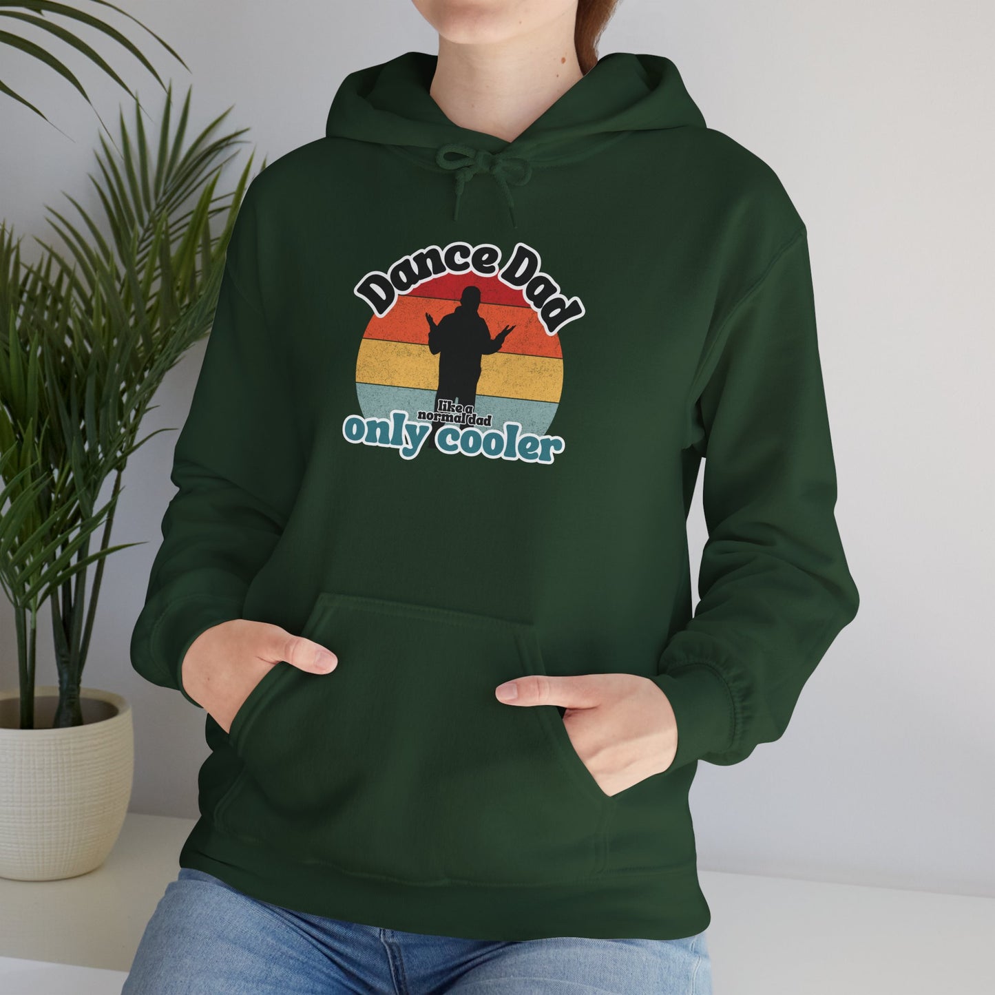 Dance Dad Retro Hoodie – Funny Unisex Heavy Blend™ Hooded Sweatshirt for Cool Dance Dads
