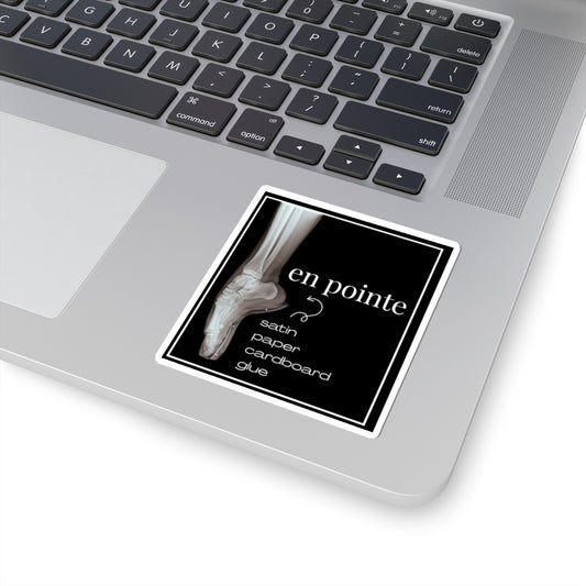 "I Dance En Pointe" Kiss-Cut Sticker – Ballet-Themed Vinyl Sticker with X-Ray Foot Design for Dancers and Dance Lovers