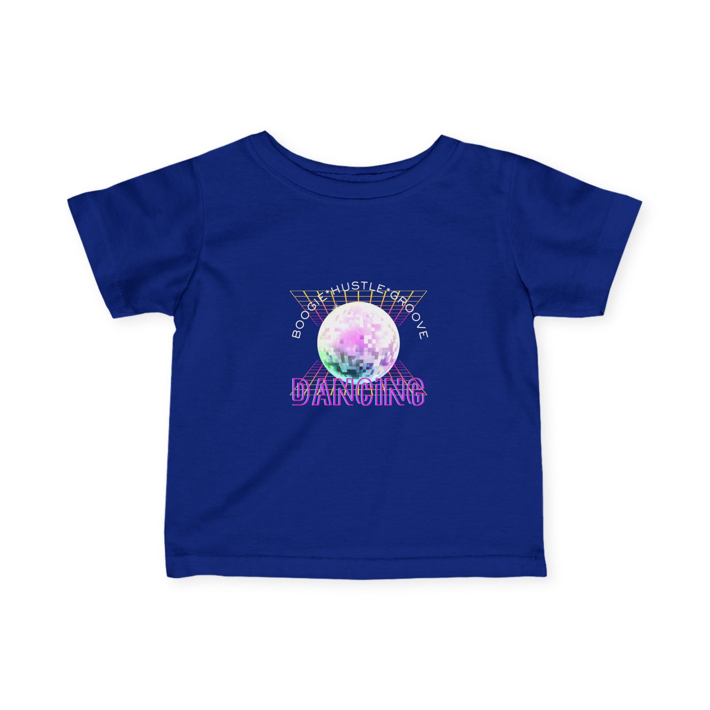 "Boogie, Hustle, Groove - Dancing" Streetwear Dance Graphic – Infant Fine Jersey Tee