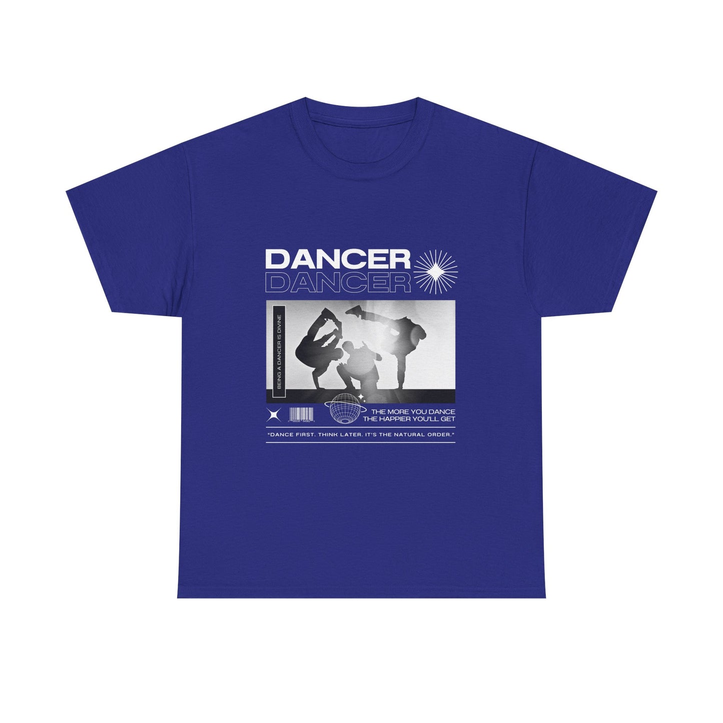 “Dancer” Graphic with Breakdancer Streetwear-Inspired Design | Hip-Hop Dance T-Shirt for Men & Women | Unisex Heavy Cotton Tee
