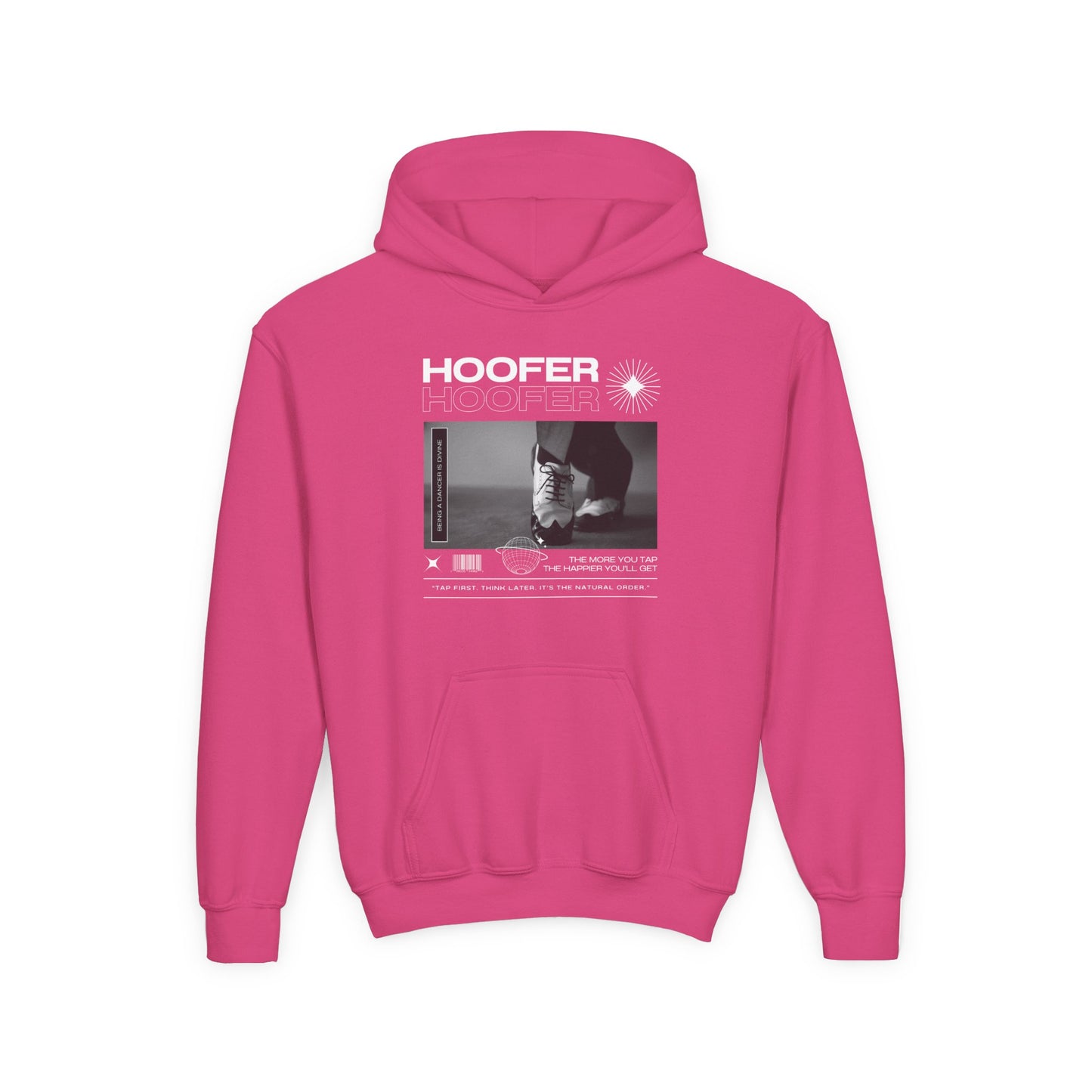 “Hoofer” Tap Shoes Streetwear Graphic | Unisex Youth Hoodie – Tap Dance Hoodie for Kids & Young Dancers