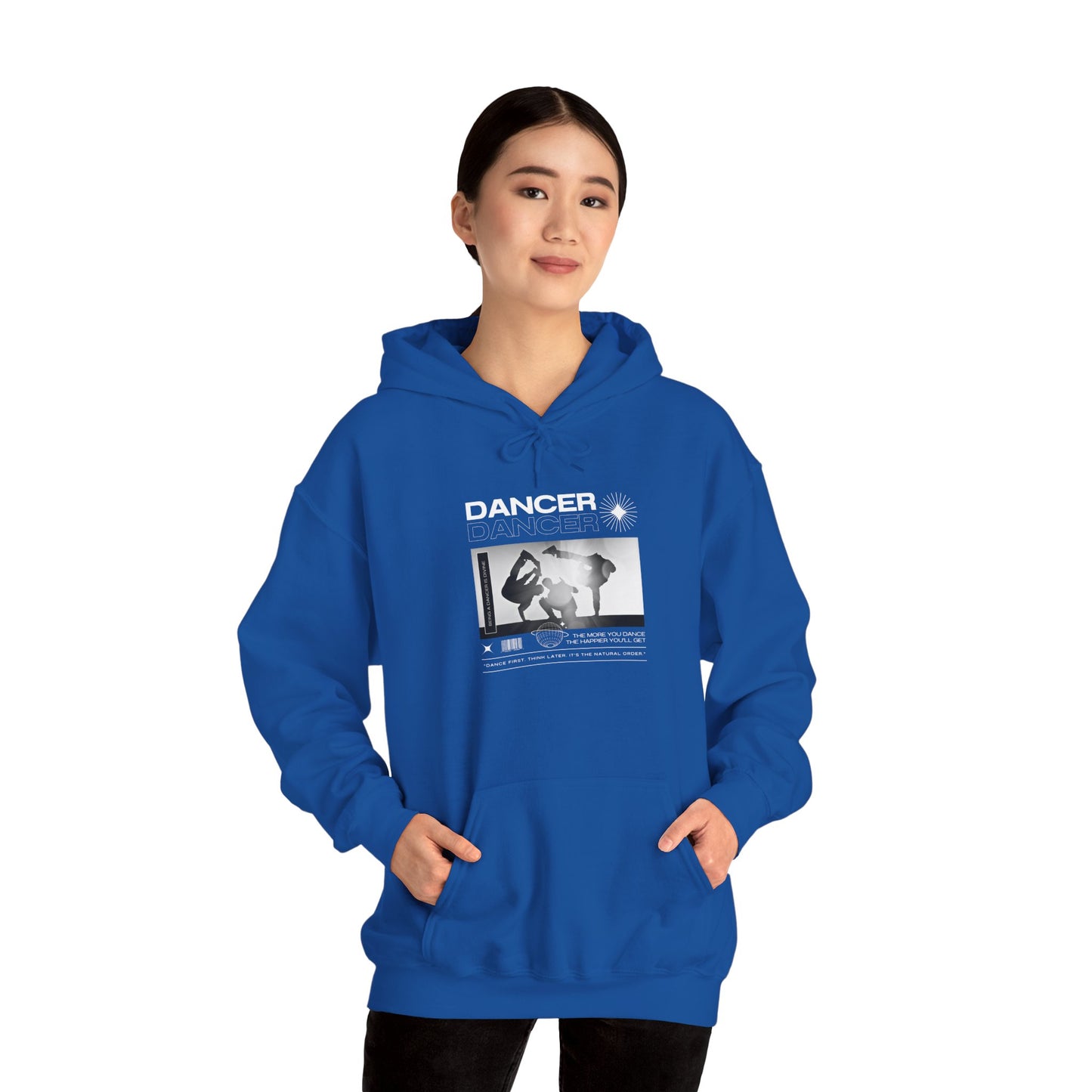 “Dancer” Breakdancer Streetwear Graphic | Hip-Hop Dance Hoodie for Urban Style & Comfort - Unisex Heavy Blend™ Hooded Sweatshirt