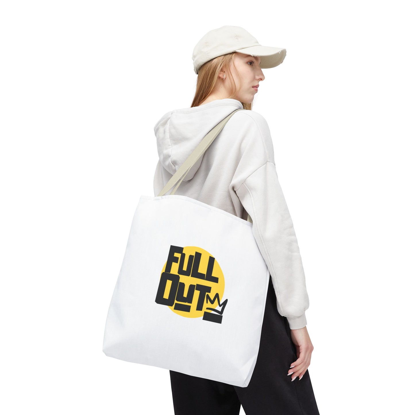 "Full Out" Dance Canvas Tote Bag – Streetwear-Inspired Graphic Dance Bag for Rehearsals, Classes & Everyday Use