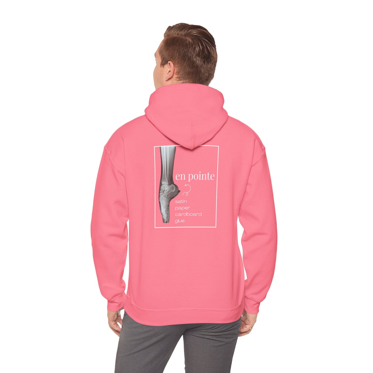 "I Dance En Pointe" Unisex Hoodie – Ballet-Themed Personalized Hoodie for Teens and Adults Featuring X-Ray Foot Design