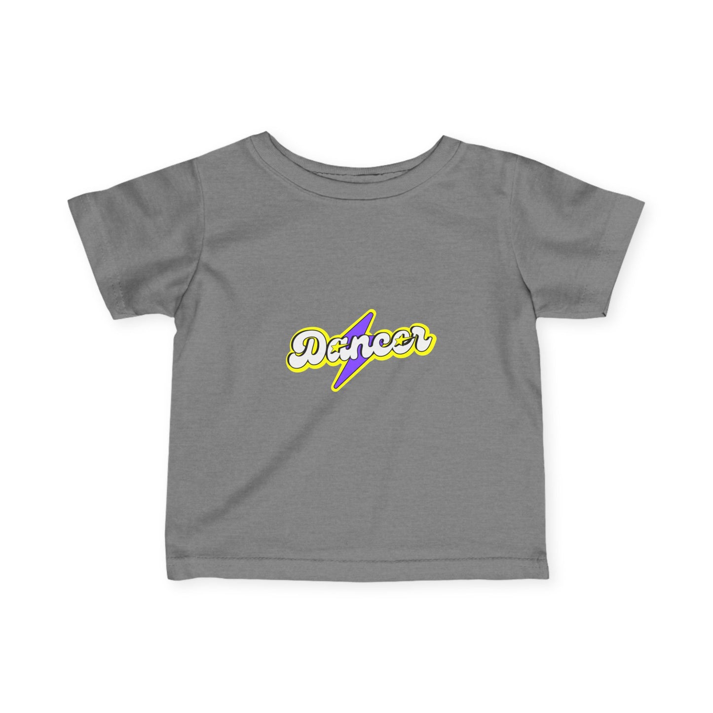 "Dancer" Superhero-Inspired Infant Fine Jersey Tee – Cute Baby Dance T-Shirt with Bold Comic-Style Graphic for Future Dance Heroes
