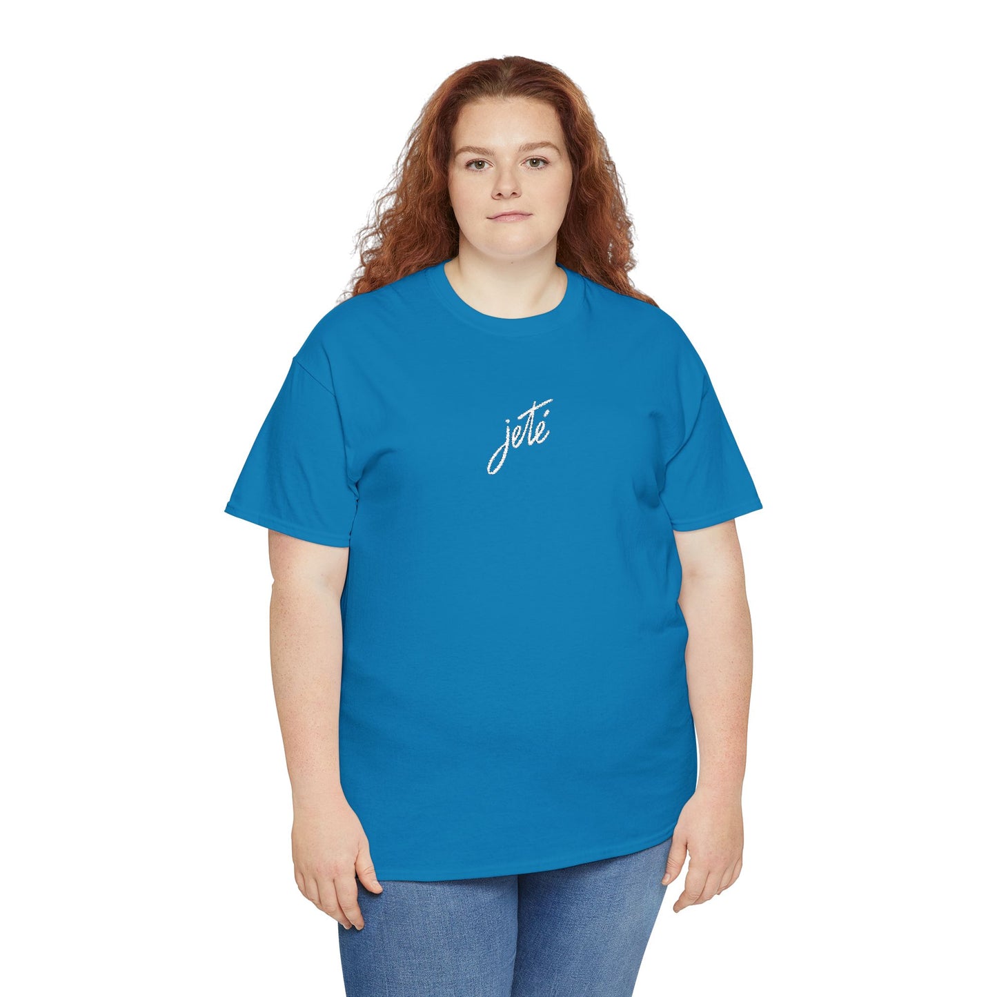 “Jeté” Official Embroidered Logo -Classic Dance Tee for Ballet & Dance Enthusiasts | Unisex Heavy Cotton™ T-Shirt