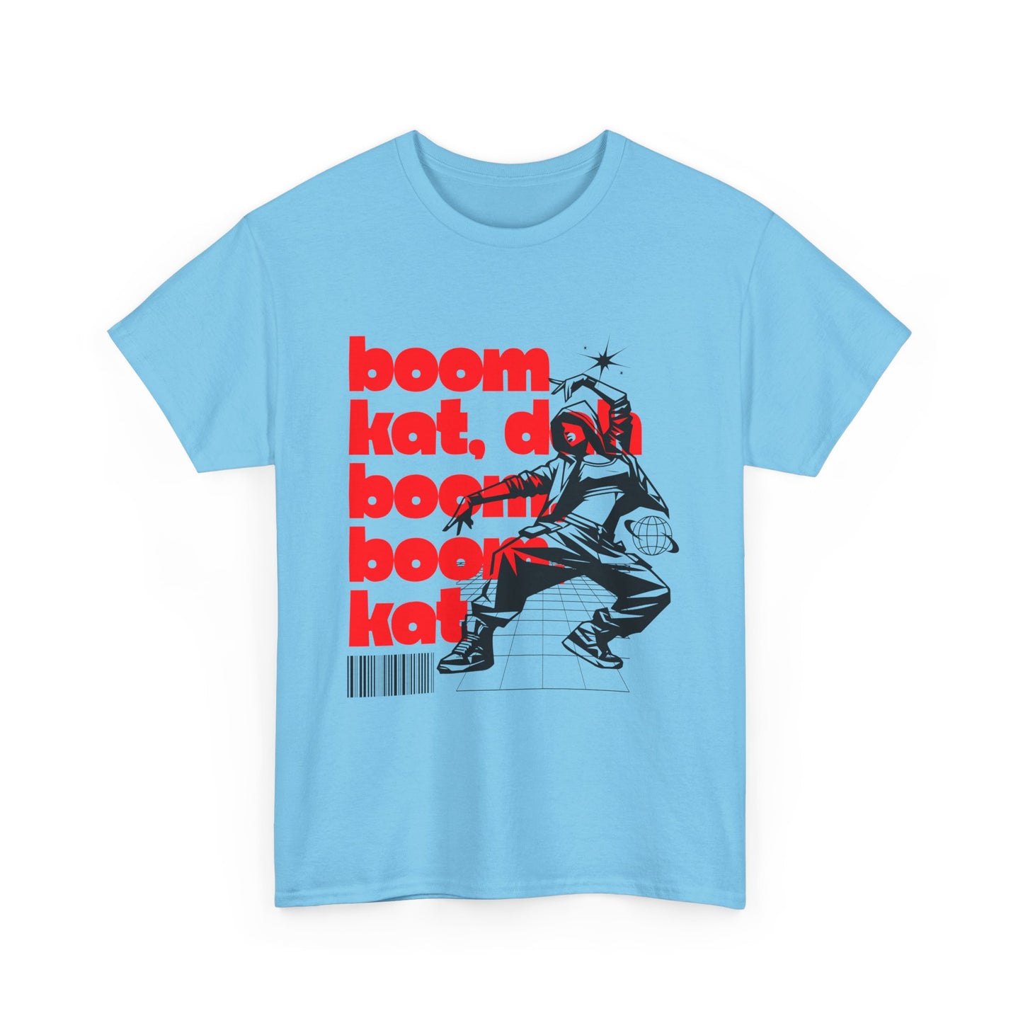 "Boom Kat, Dah, Boom, Boom, Kat" Streetwear Dance Graphic – Unisex Heavy Cotton Tee