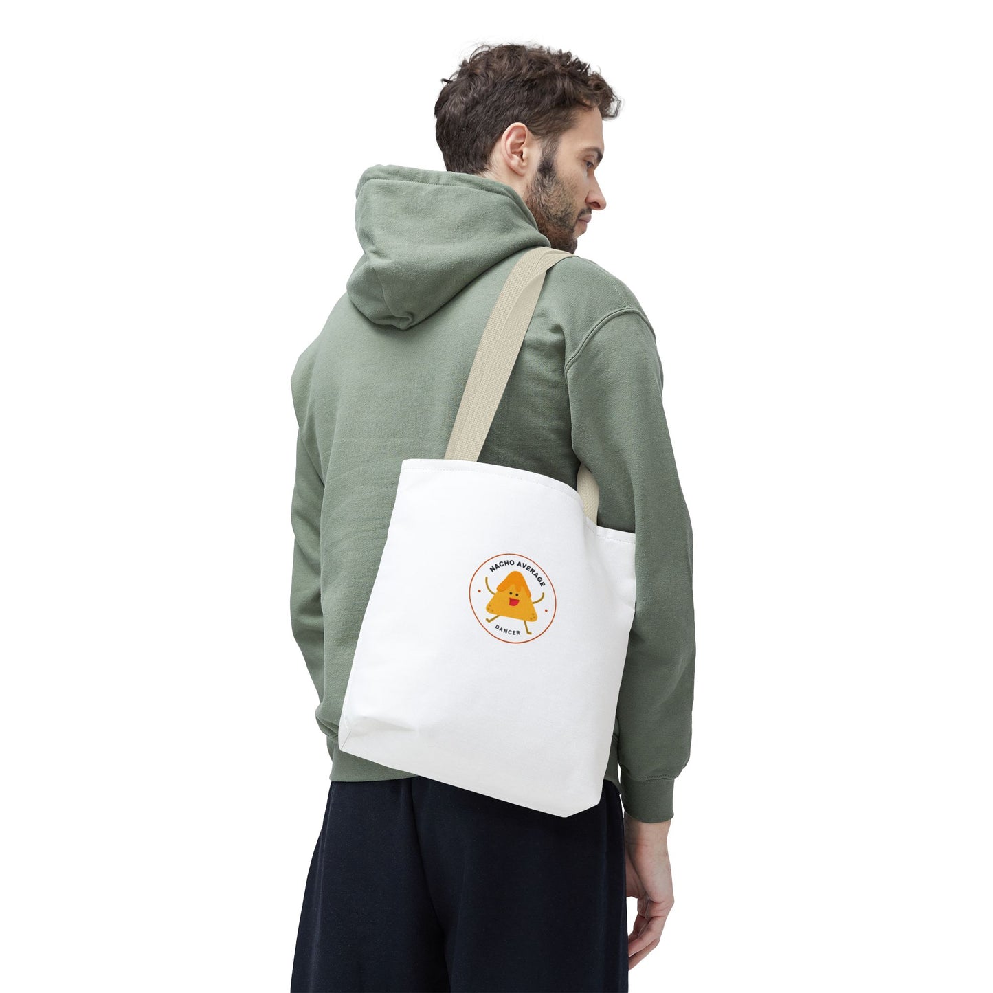 "Nacho Average Dancer" Canvas Tote Bag – Funny Kawaii Dance Tote with Nacho Graphic for Dancers & Dance Moms