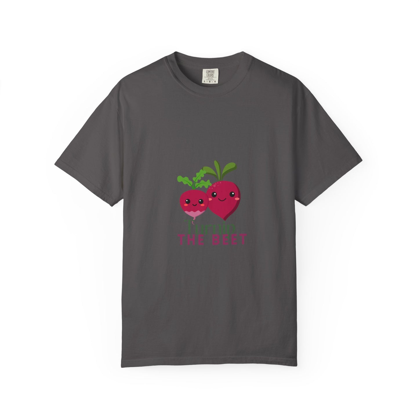"Turnip the Beet" Unisex Garment-Dyed T-Shirt – Cute Veggie Dance Pun Graphic Tee – Funny Foodie Shirt for Dancers & Music Lovers
