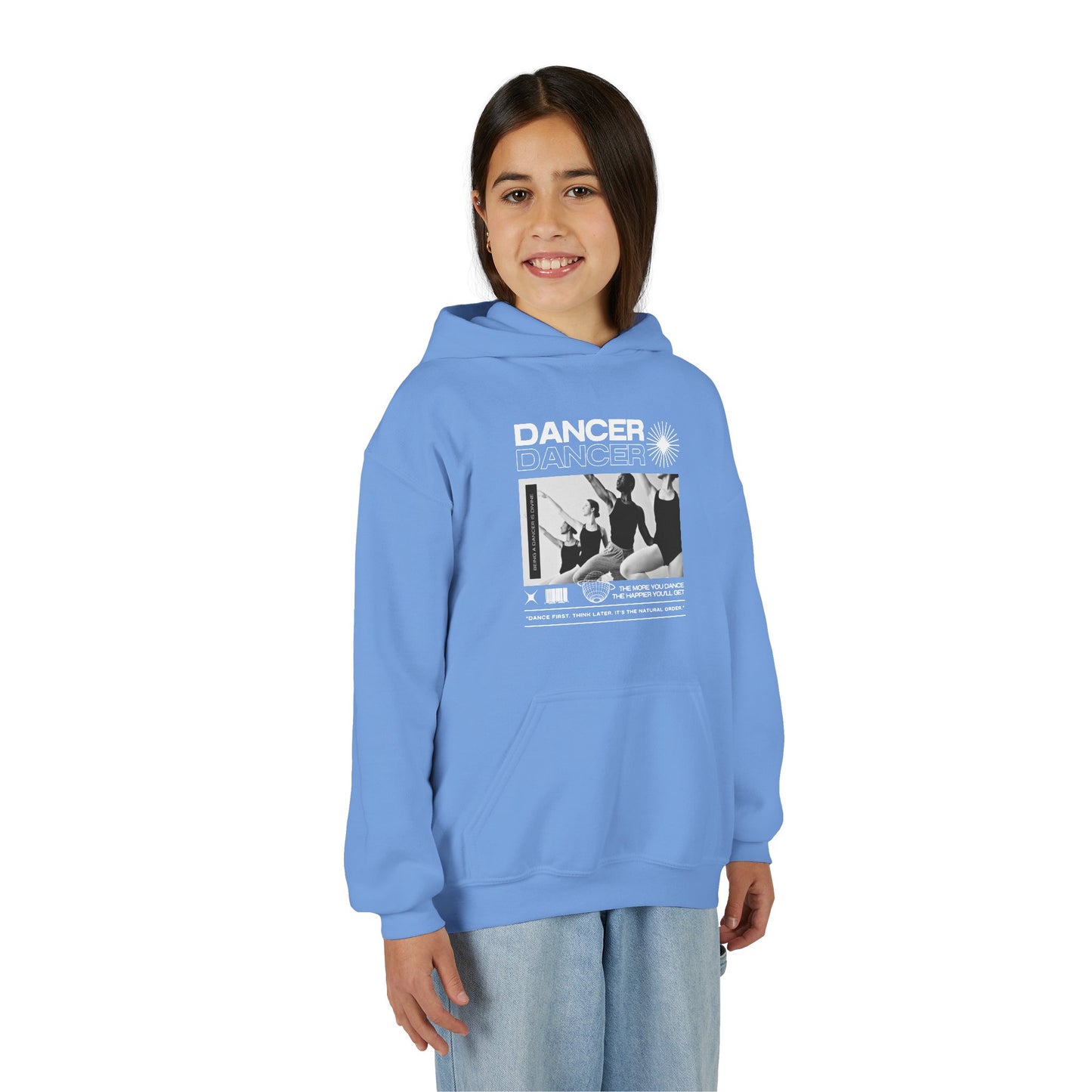 “Dancer” Young Ballet Dancers at the Barre Graphic | Unisex Youth Hoodie – Streetwear-Inspired Ballet Dance Hoodie for Kids & Aspiring Dancers