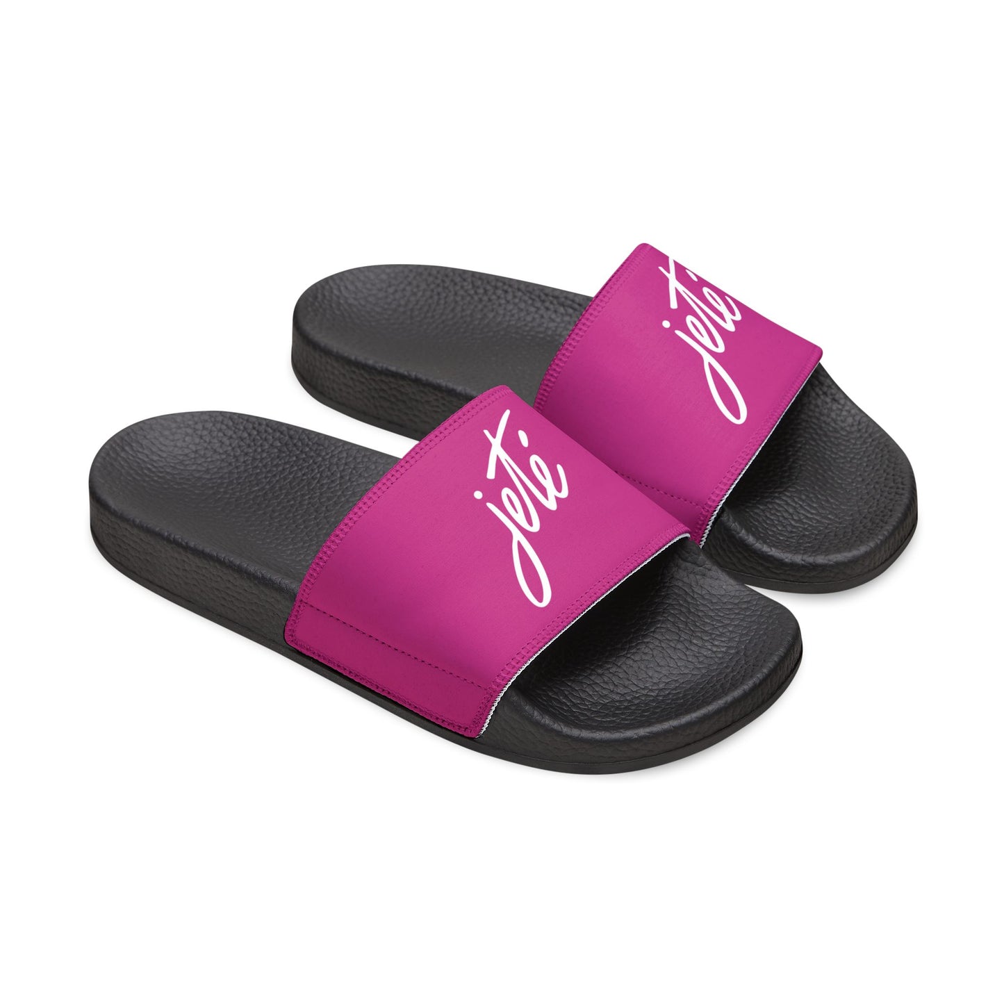 YOUTH SIZES - “Jeté” Official Logo Dance -Inspired Custom Footwear | Youth Sandal Slides with Removable Straps
