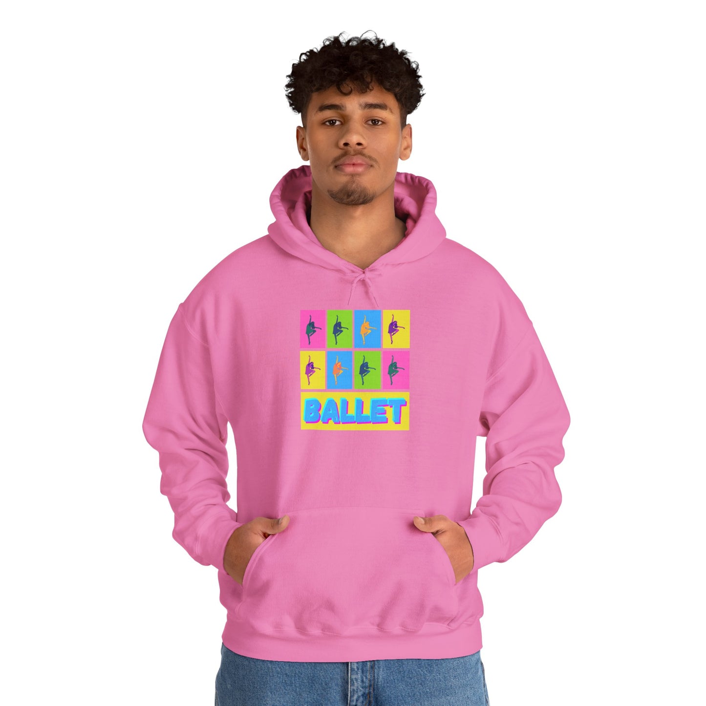“Ballet” Pop Art Inspired Design with Ballet Dancer Graphics | Streetwear Ballet Hoodie for Dance Lovers - Unisex Heavy Blend™ Hooded Sweatshirt