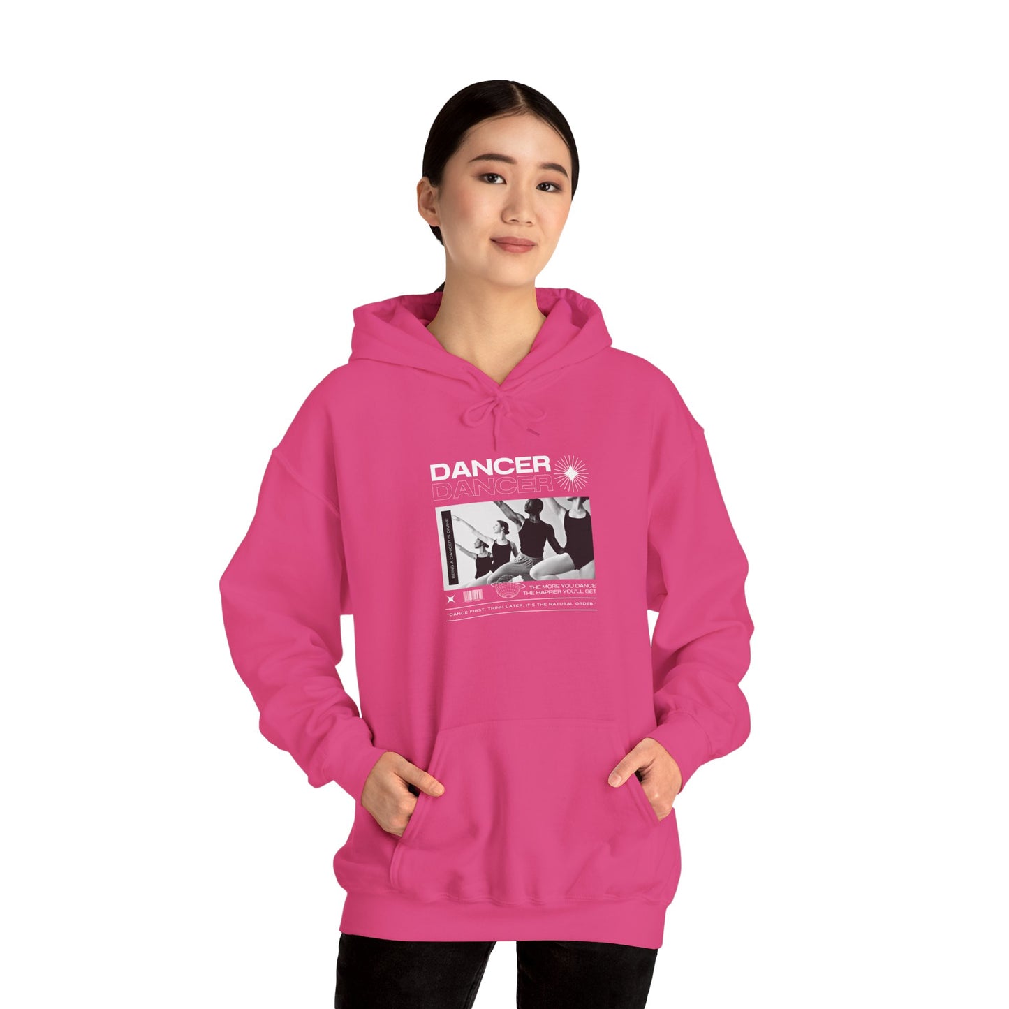 “Dancer” Young Ballet Dancers at the Barre Graphic | Streetwear-Inspired Ballet Hoodie for Dance Enthusiasts - Unisex Heavy Blend™ Hooded Sweatshirt