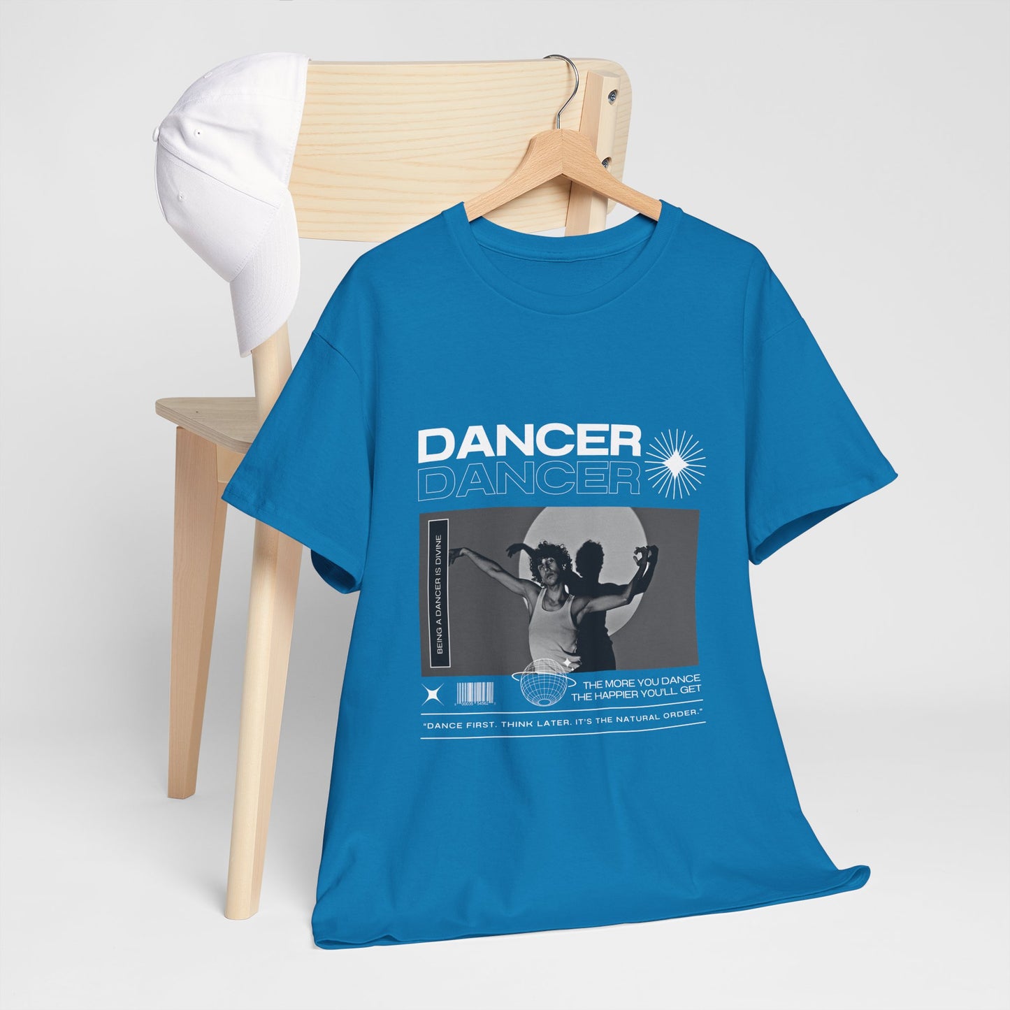 "Dancer" Spotlight Contemporary Dance Graphic Unisex Heavy Cotton Tee – Streetwear-Inspired Dance T-Shirt for Performers & Dance Lovers