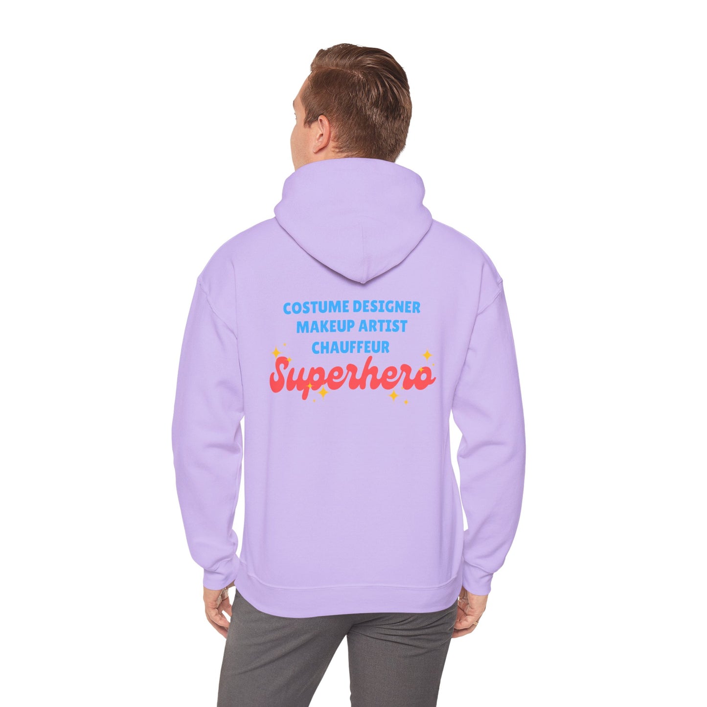 "Dance Mom" Superhero Hoodie – Floral Front Graphic & Fun Back Design | Unisex Hooded Sweatshirt for Proud Dance Parents