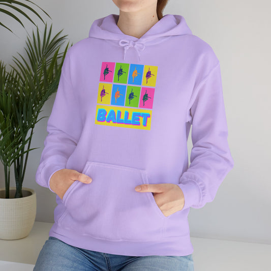 “Ballet” Pop Art Inspired Design with Ballet Dancer Graphics | Streetwear Ballet Hoodie for Dance Lovers - Unisex Heavy Blend™ Hooded Sweatshirt