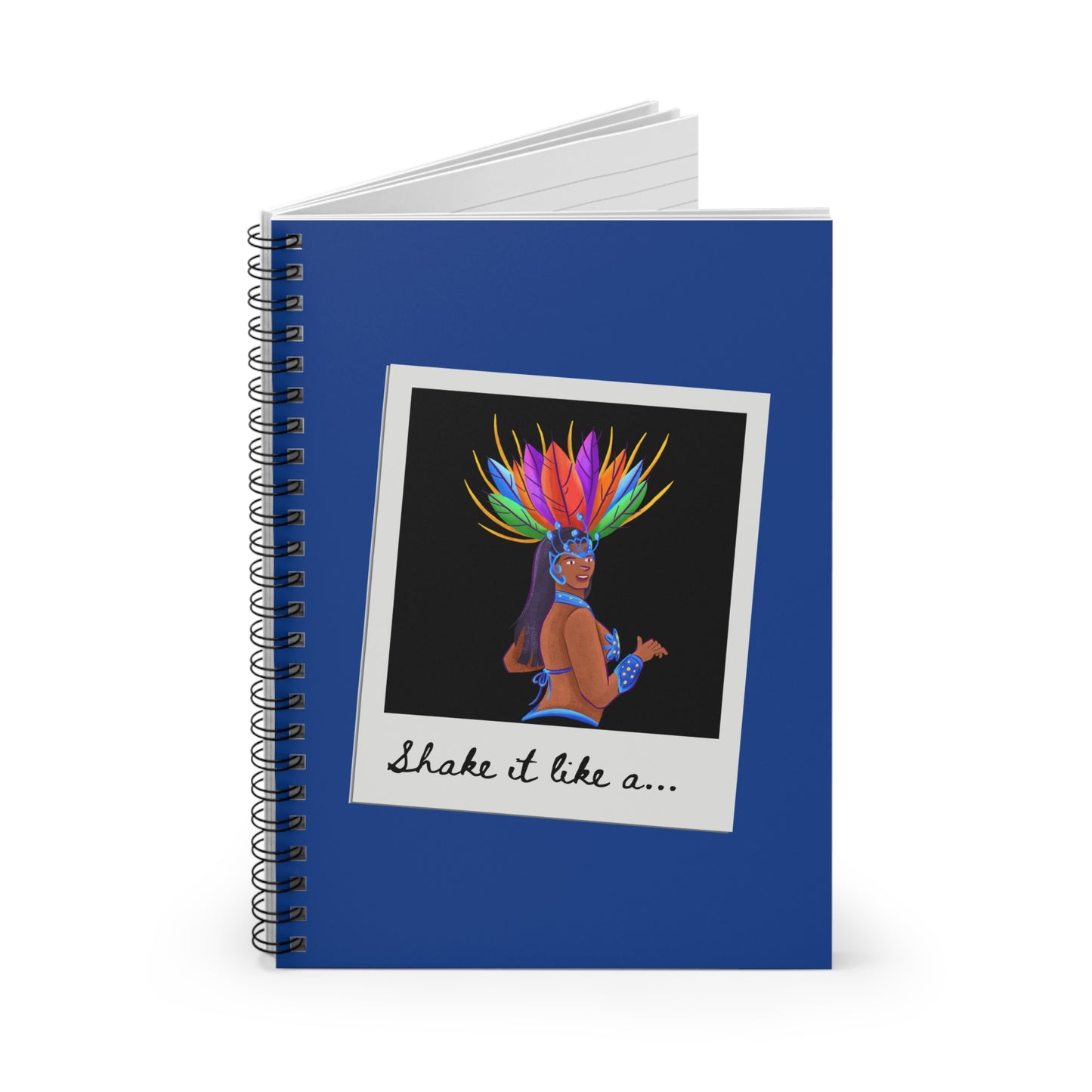 "Shake It Like a..." Spiral Notebook – Colorful Carnival Samba Dancer Journal for Dancers, Writers & Creative Spirits