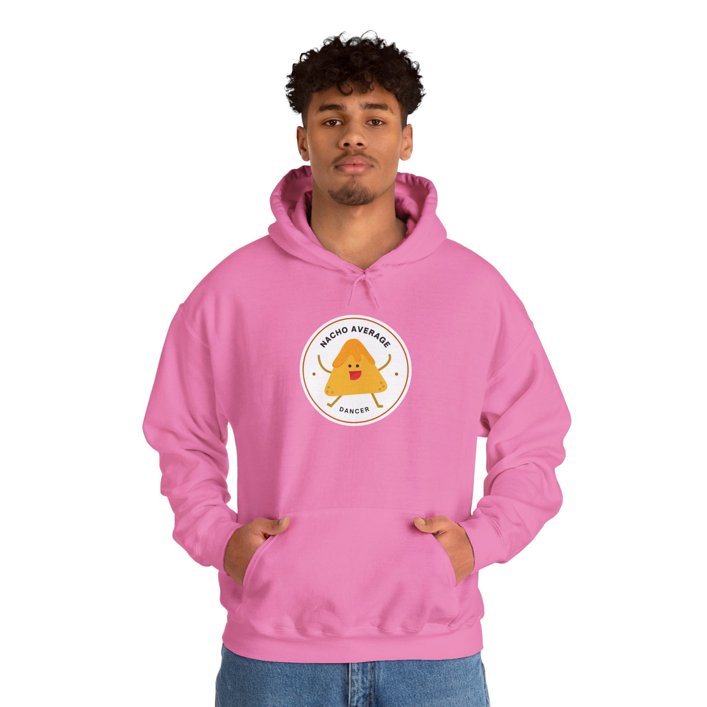 "Nacho Average Dancer" Unisex Hooded Sweatshirt – Funny Dance Pun Hoodie with Cute Nacho Graphic | Cozy Gift for Dancers & Food Lovers