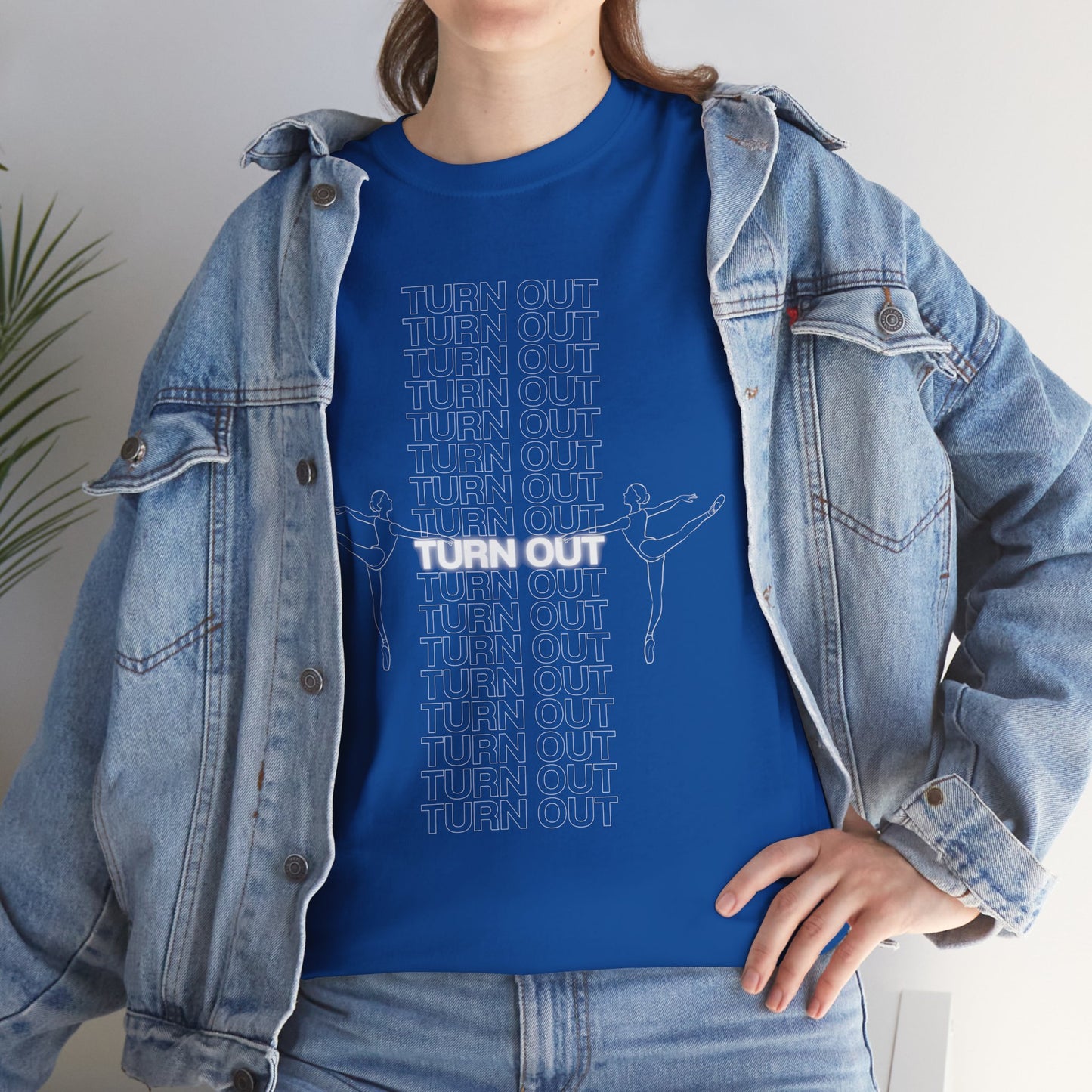 "Turn Out" Ballerina Graphic Unisex Heavy Cotton Tee – Ballet Dance T-Shirt for Dancers & Dance Enthusiasts
