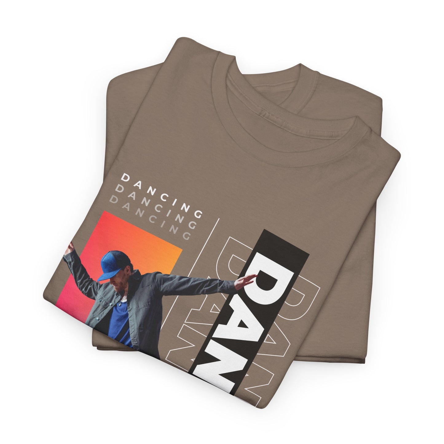 “Dancing” Streetwear-Inspired Male Dancer Unisex Heavy Cotton Tee – Urban Dance Graphic T-Shirt for Performers and Dance Lovers