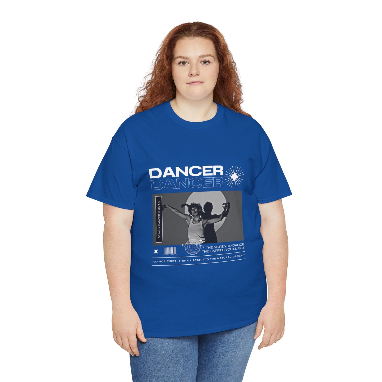 "Dancer" Spotlight Contemporary Dance Graphic Unisex Heavy Cotton Tee – Streetwear-Inspired Dance T-Shirt for Performers & Dance Lovers