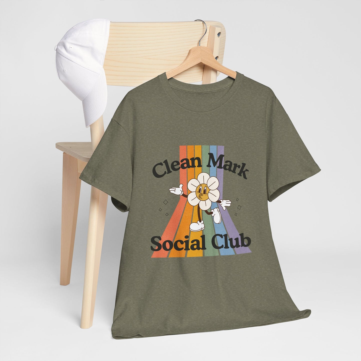 “Clean Mark Social Club” Unisex Heavy Cotton T-Shirt – Streetwear-Inspired Dance Graphic Tee for Adults & Kids