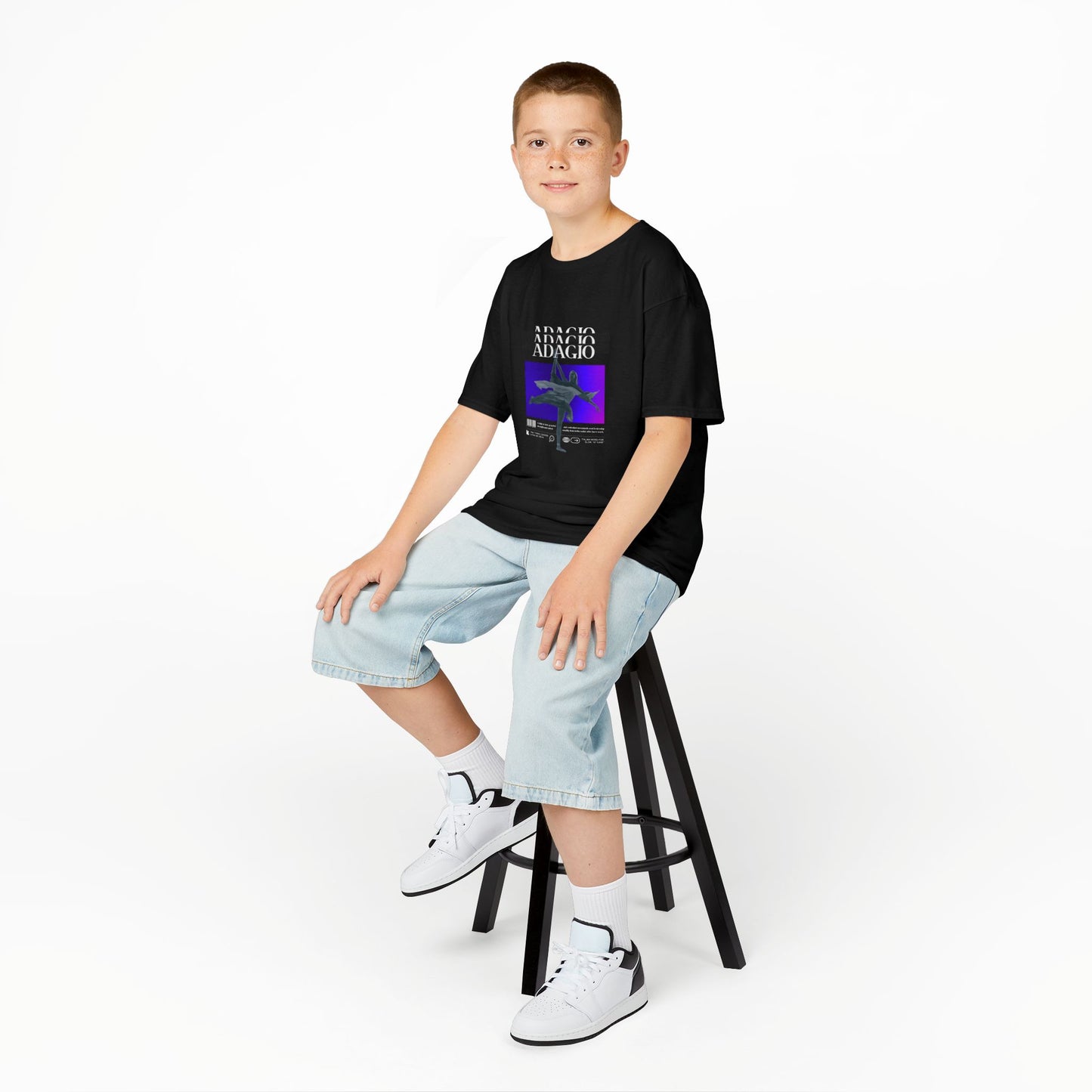 “Adagio” Youth Short Sleeve Ballet Definition Tee – Streetwear-Inspired Ballerina Dance T-Shirt