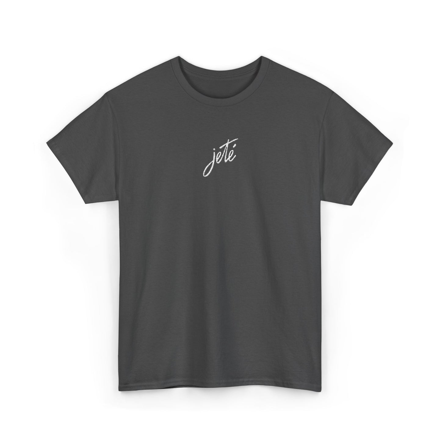 “Jeté” Official Embroidered Logo -Classic Dance Tee for Ballet & Dance Enthusiasts | Unisex Heavy Cotton™ T-Shirt