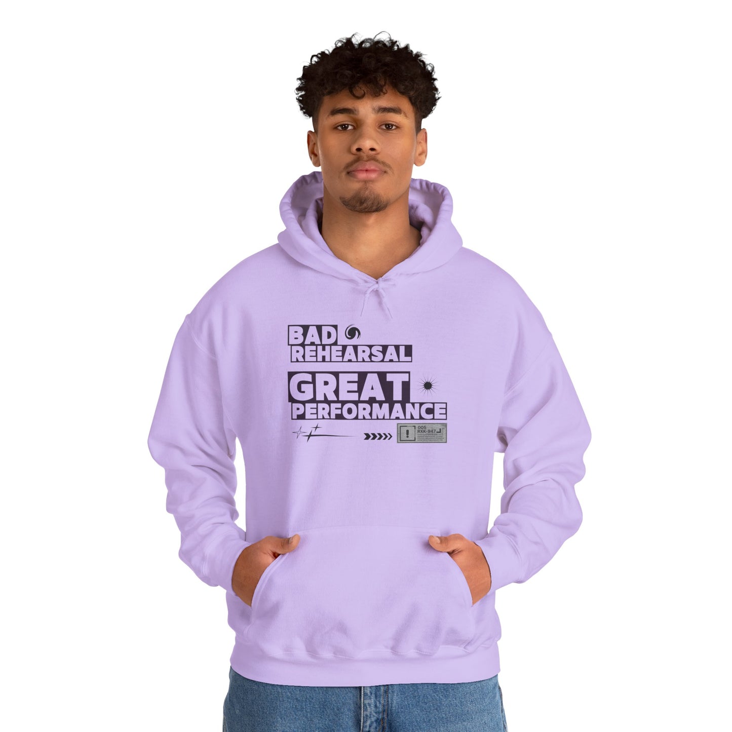 "Bad Rehearsal, Great Performance" Dance Hoodie – Unisex Heavy Blend™ Hooded Sweatshirt with Streetwear-Inspired Graphic for Performers