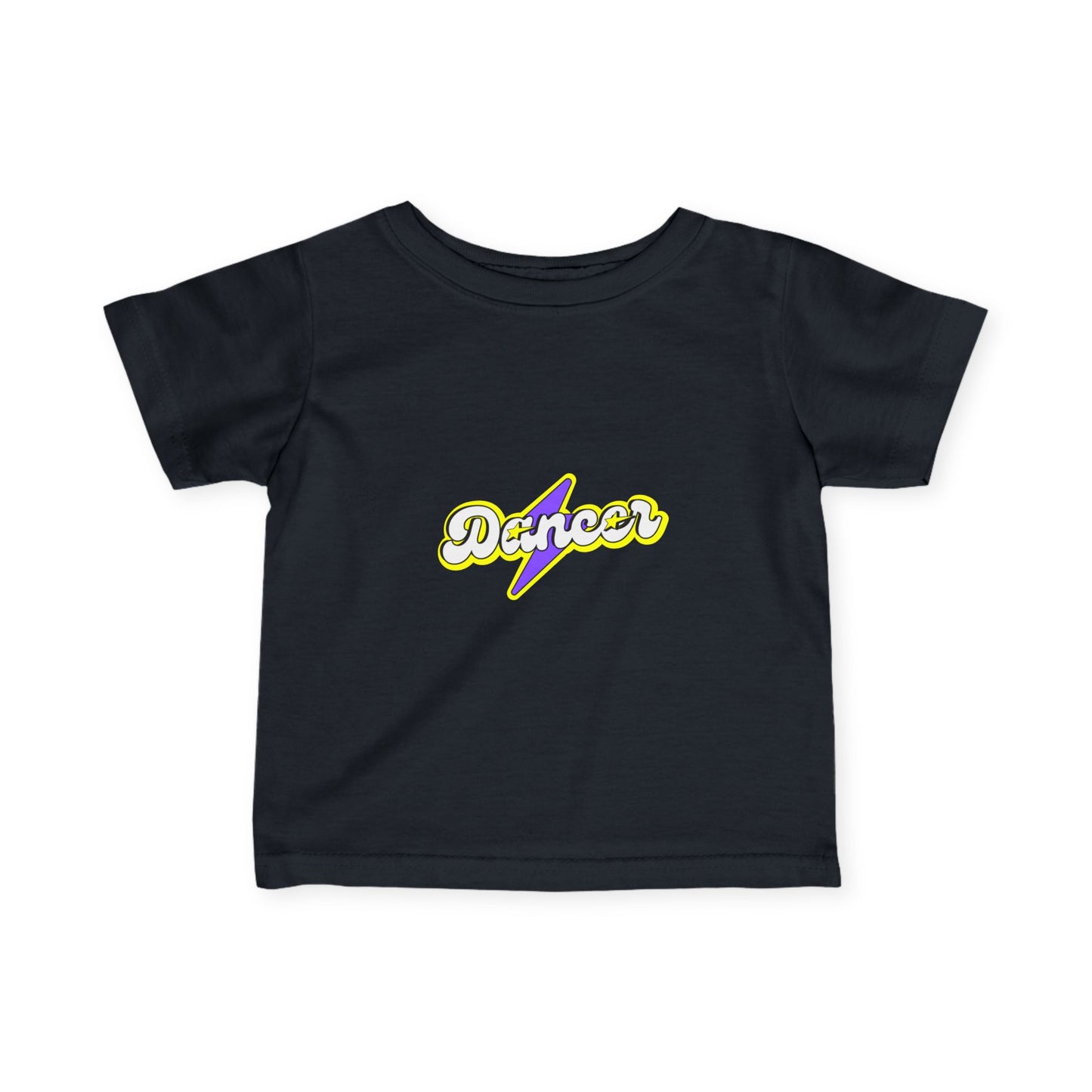 "Dancer" Superhero-Inspired Infant Fine Jersey Tee – Cute Baby Dance T-Shirt with Bold Comic-Style Graphic for Future Dance Heroes
