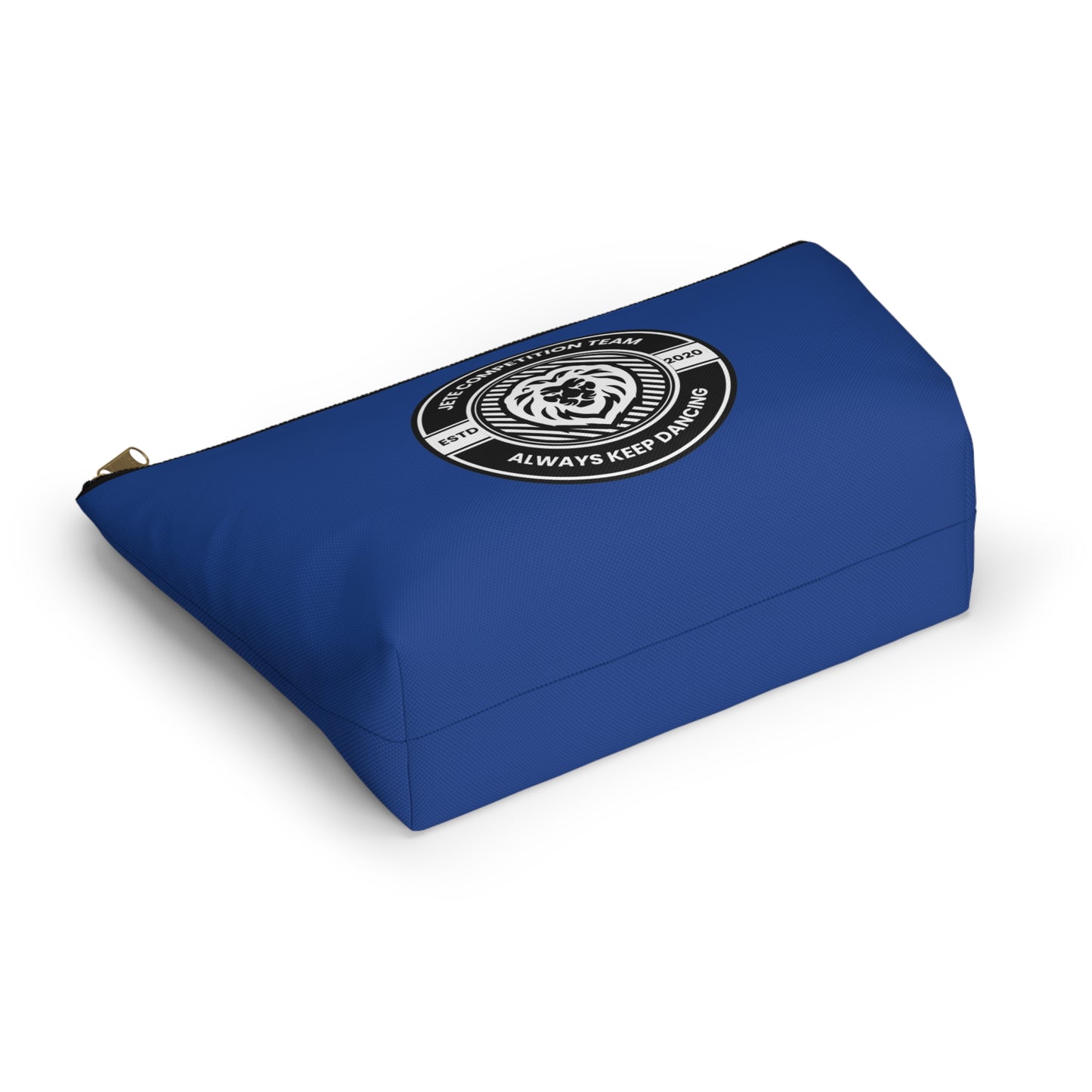 "Jeté Competition Team Always Keep Dancing" Makeup Bag – Collegiate-Inspired Dance Graphic – Team Dance Zipper Pouch for Cosmetics, Accessories & Recital Gifts
