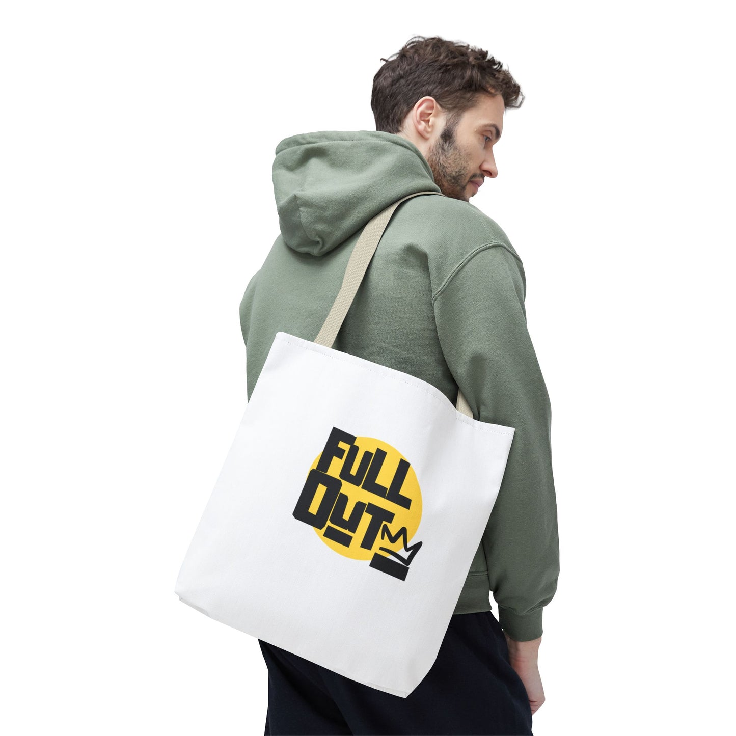 "Full Out" Dance Canvas Tote Bag – Streetwear-Inspired Graphic Dance Bag for Rehearsals, Classes & Everyday Use