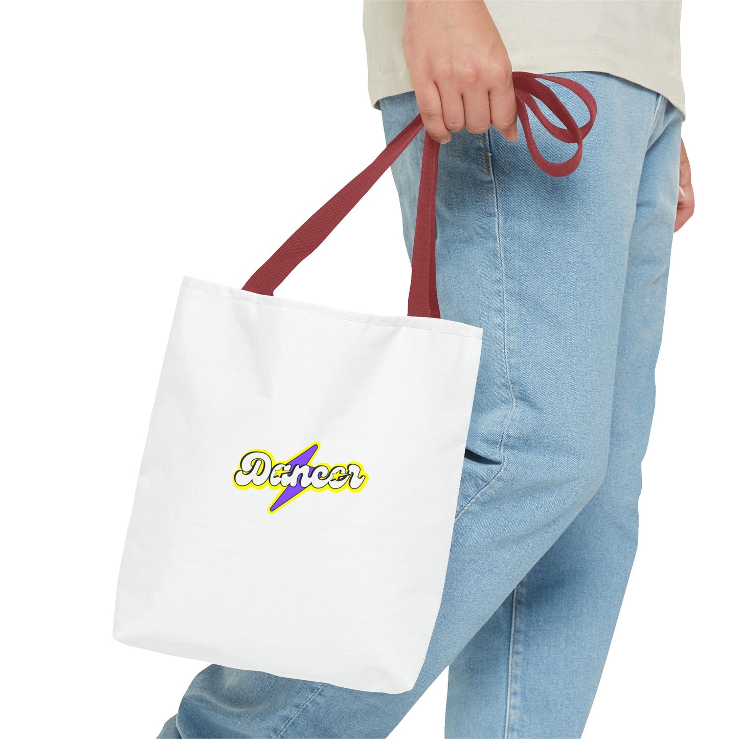 “Dancer” Superhero Graphic Canvas Tote Bag – Bold Dance Tote for Classes, Rehearsals & Everyday Use