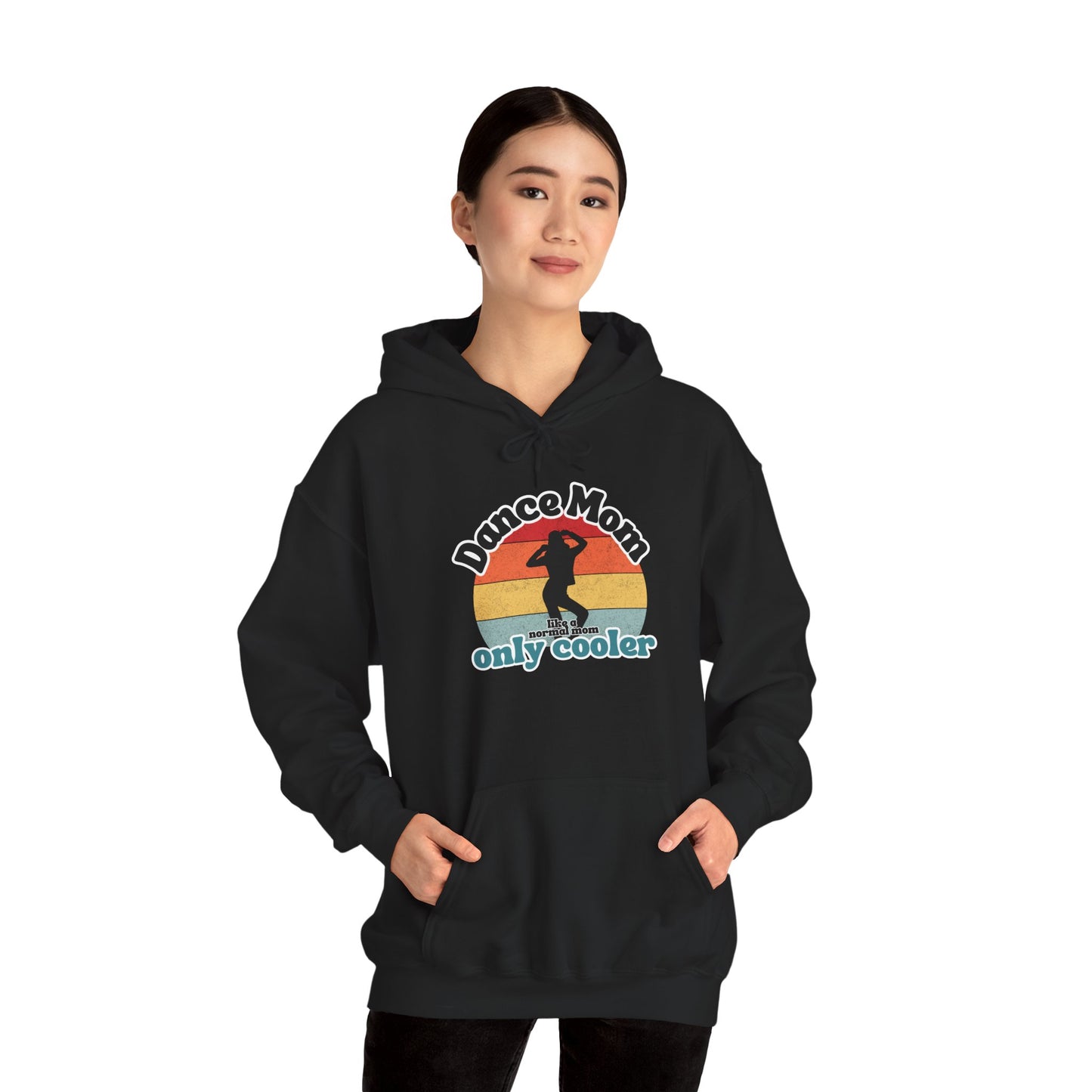 Dance Mom Hoodie – Retro Graphic Unisex Heavy Blend™ Sweatshirt for Proud Dance Moms – Fun Gift for Dance Recitals & Holidays