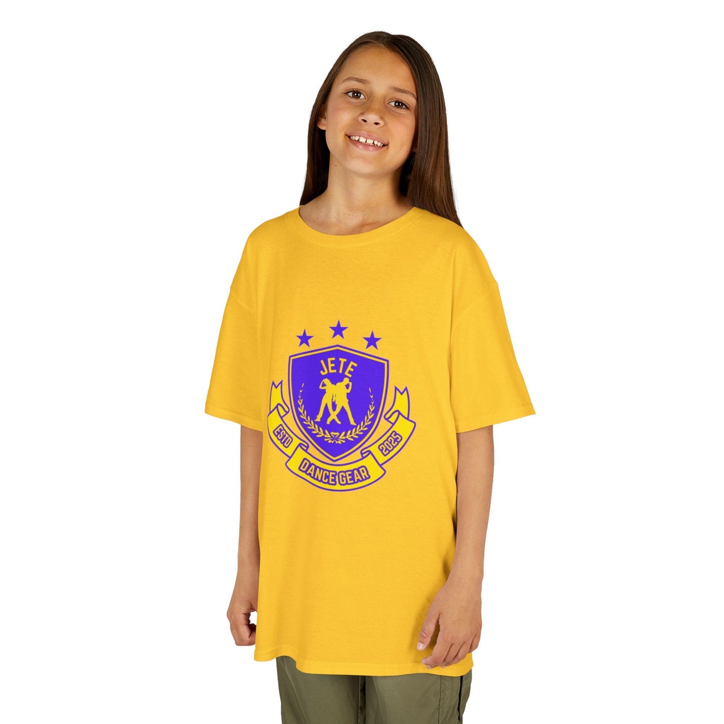 "Jeté Dance Gear" Youth Short Sleeve Tee – Collegiate-Inspired Dancer Graphic Shirt for Kids