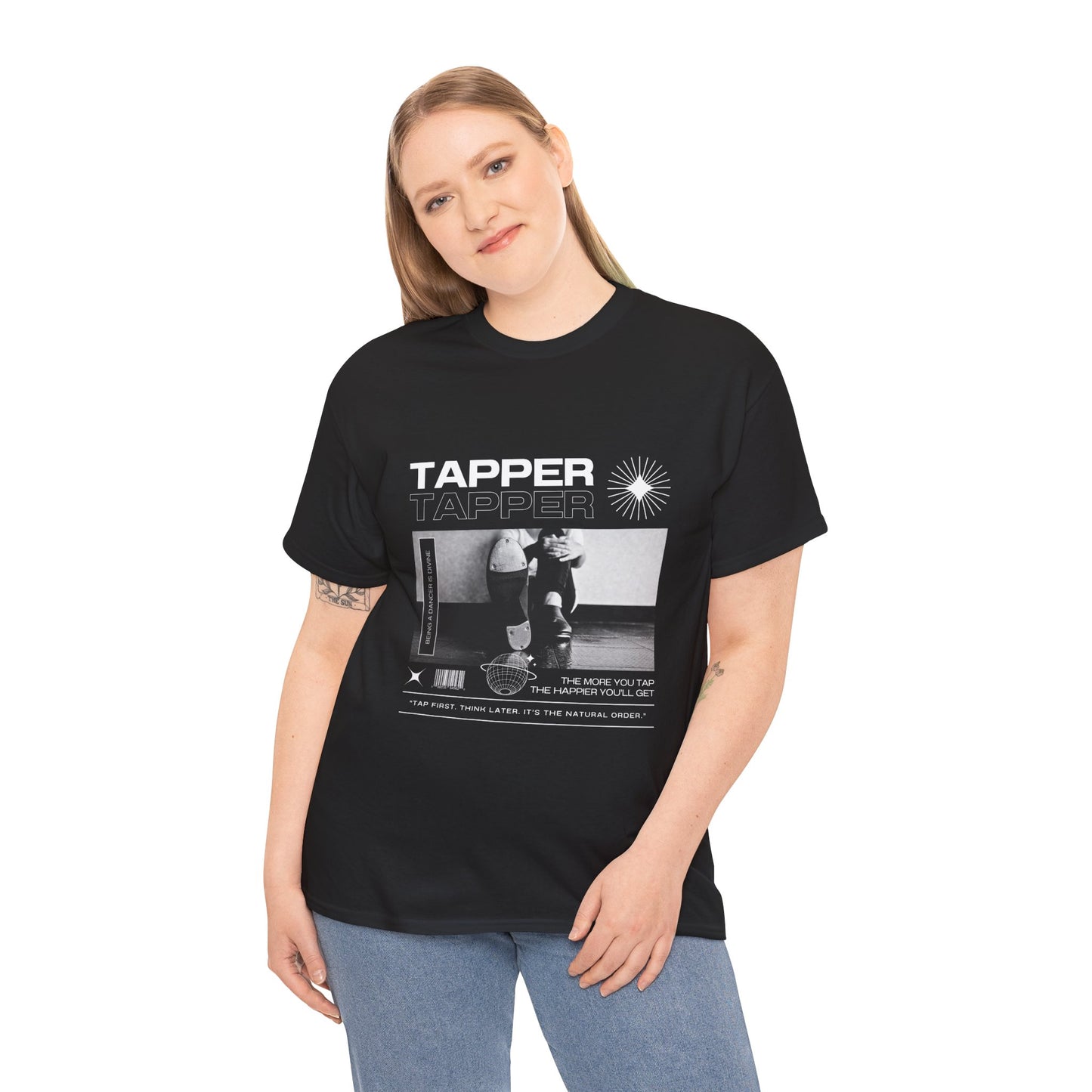 “Tapper” Tap Dance Unisex Heavy Cotton Tee – Streetwear-Inspired Tap Shoes Graphic T-Shirt for Dancers