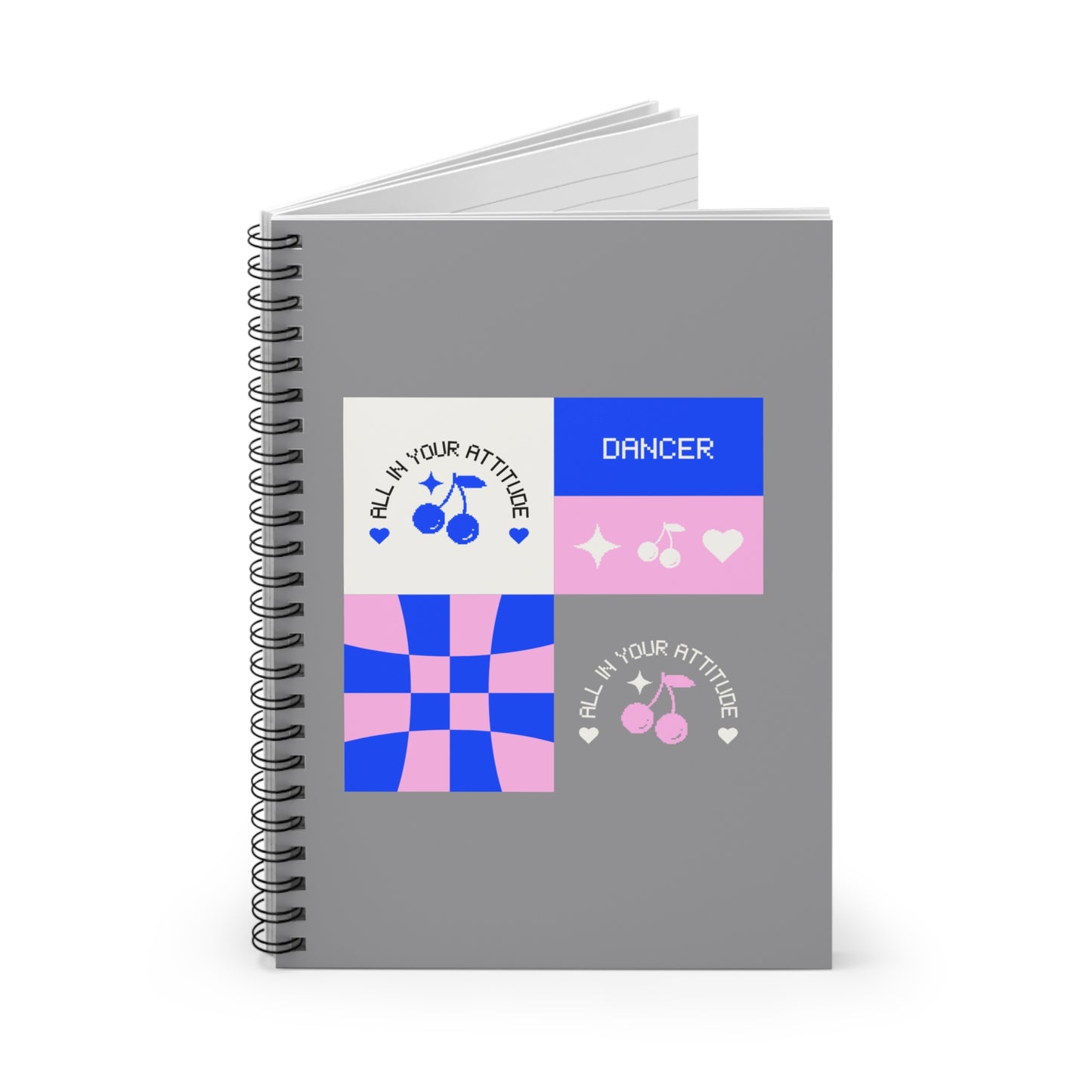 "Dancer – All in Your Attitude" Spiral Notebook – Retro Dance Journal for Confident Dancers, Students & Choreographers