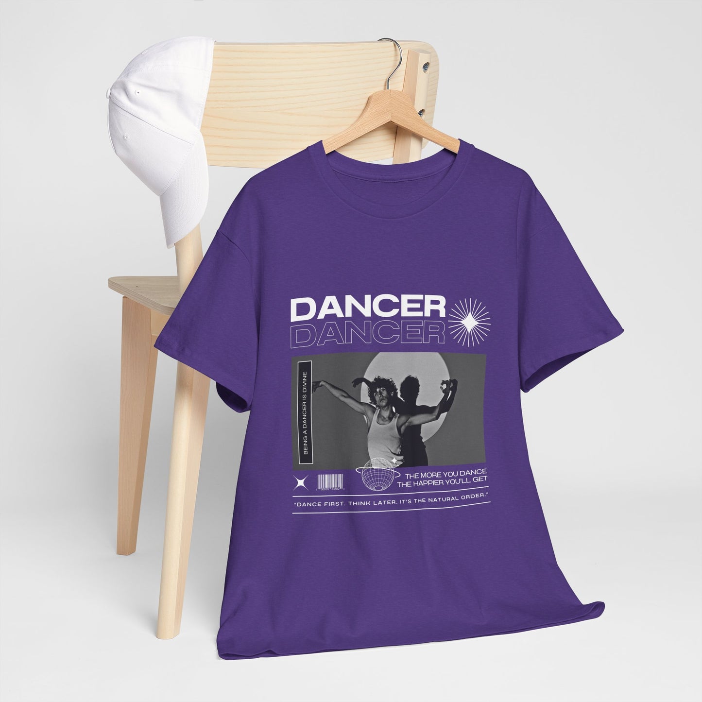 "Dancer" Spotlight Contemporary Dance Graphic Unisex Heavy Cotton Tee – Streetwear-Inspired Dance T-Shirt for Performers & Dance Lovers