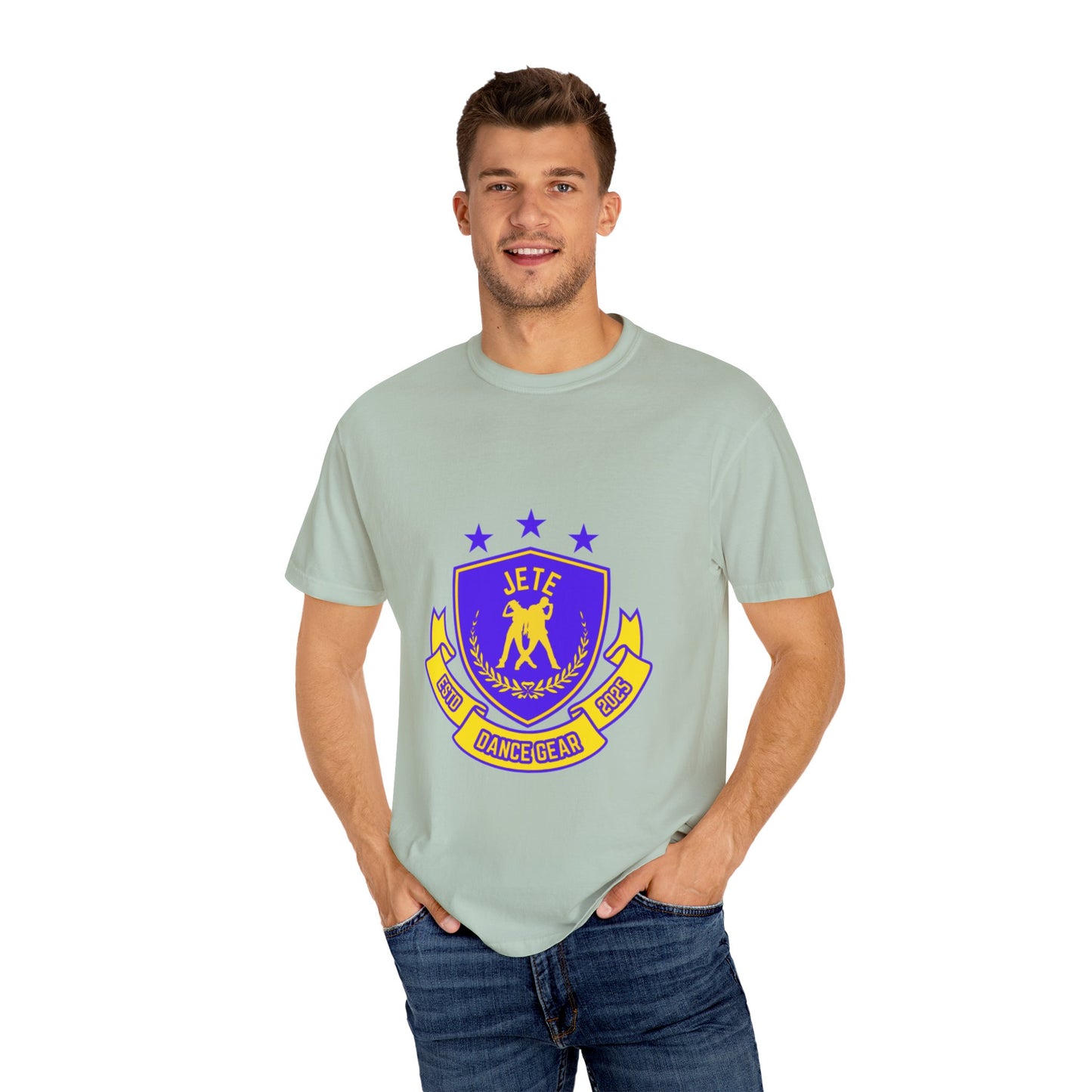 "Jeté Dance Gear" Unisex Garment-Dyed T-Shirt – Collegiate-Style Graphic Tee – Dance Apparel for Dancers & Performers