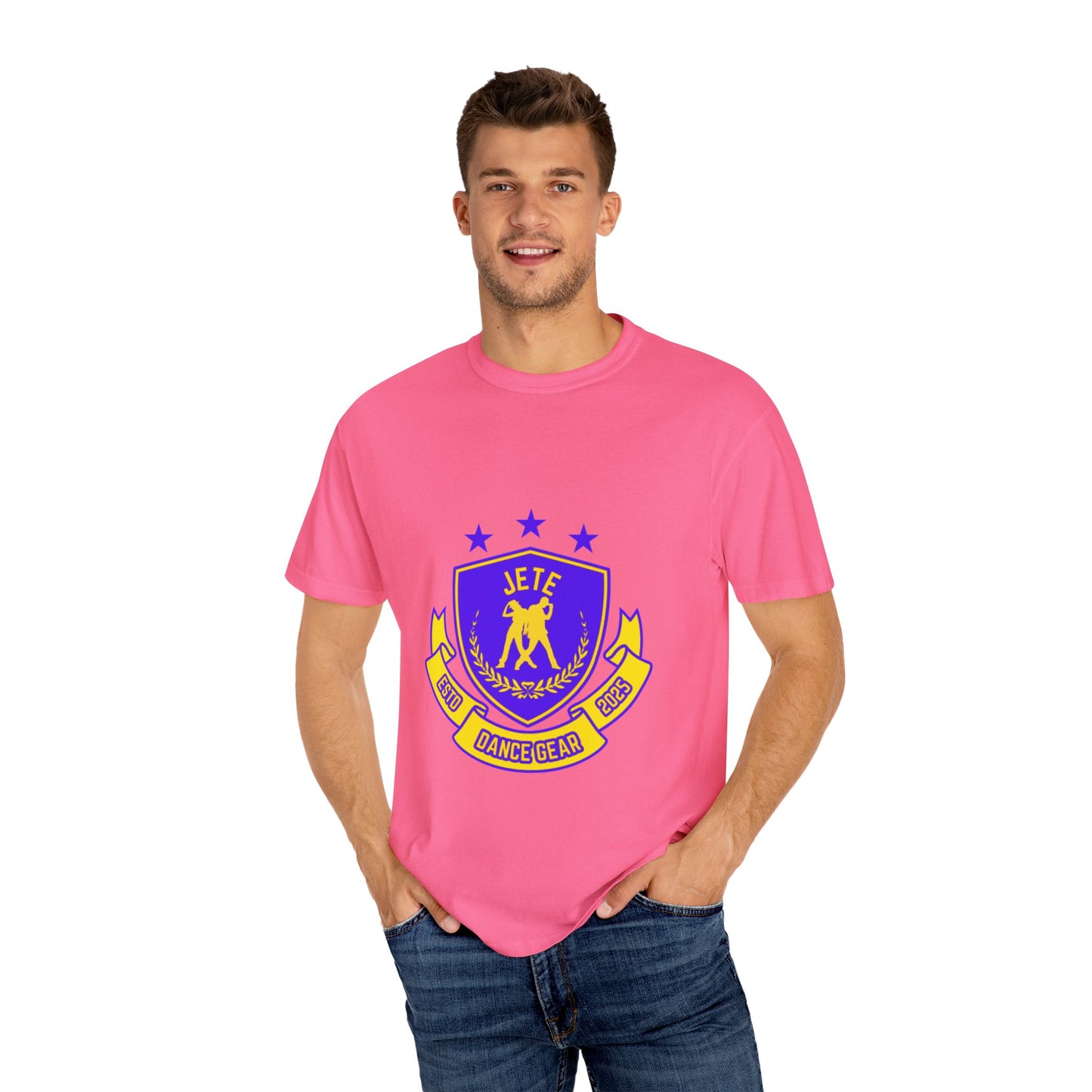 "Jeté Dance Gear" Unisex Garment-Dyed T-Shirt – Collegiate-Style Graphic Tee – Dance Apparel for Dancers & Performers