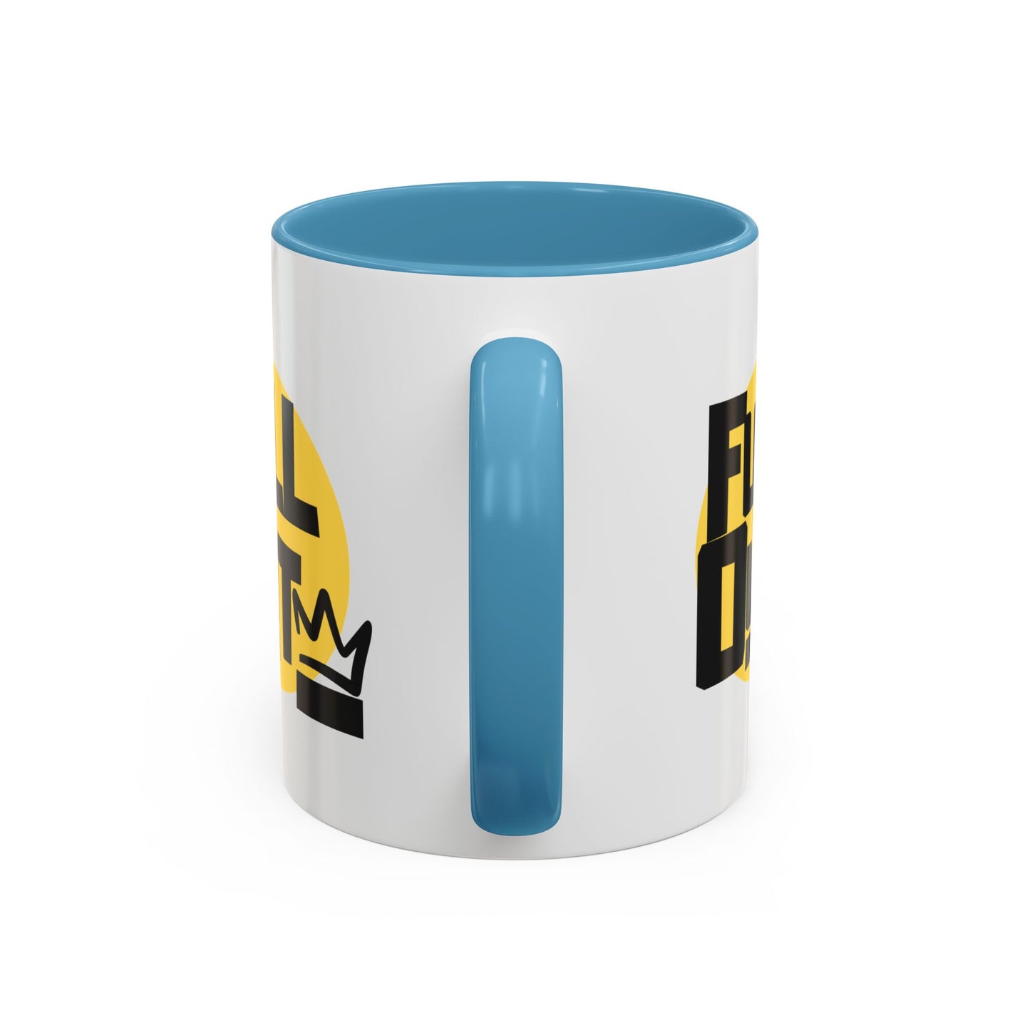 "Full Out" Accent Coffee Mug – Streetwear Dance Mug with Crown Graphic for Dancers