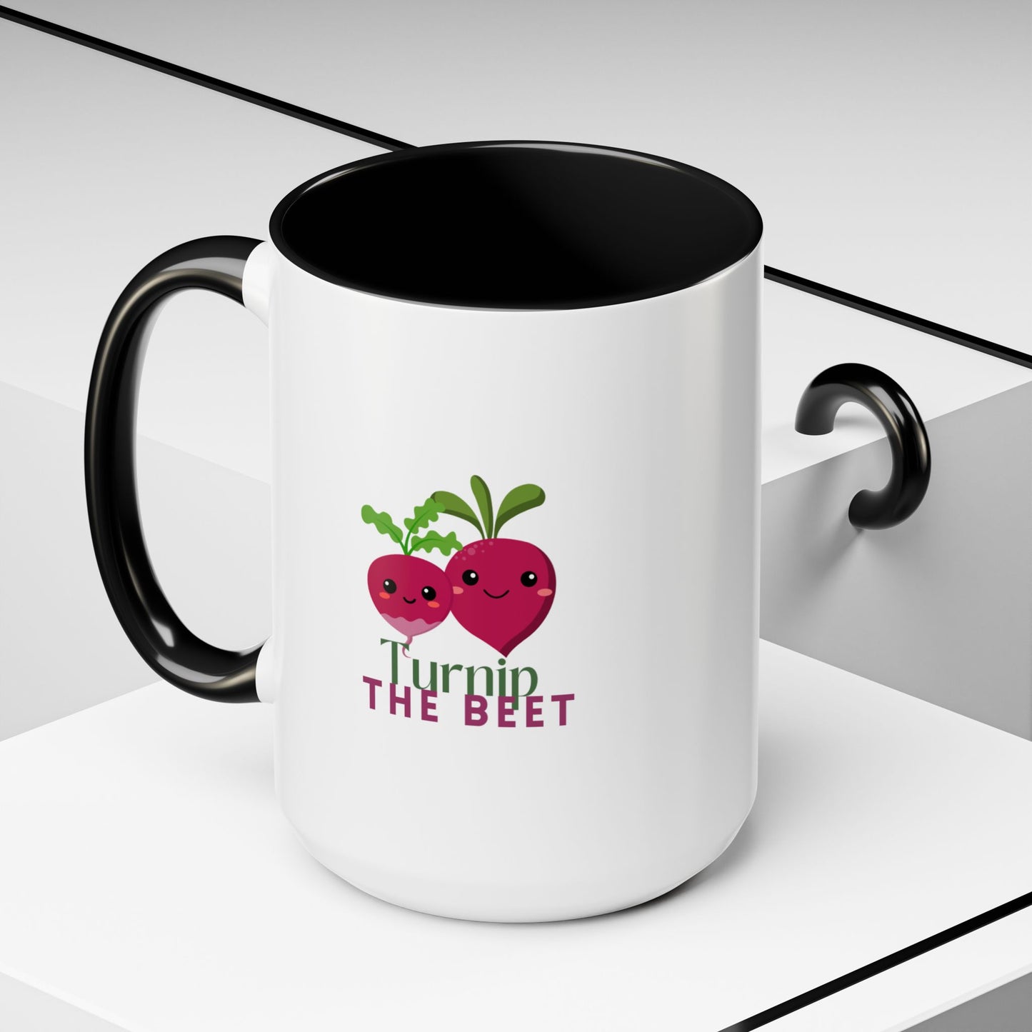 "Turnip the Beet" Accent Coffee Mug – Funny Dance Pun Ceramic Mug for Dancers and Music Lovers