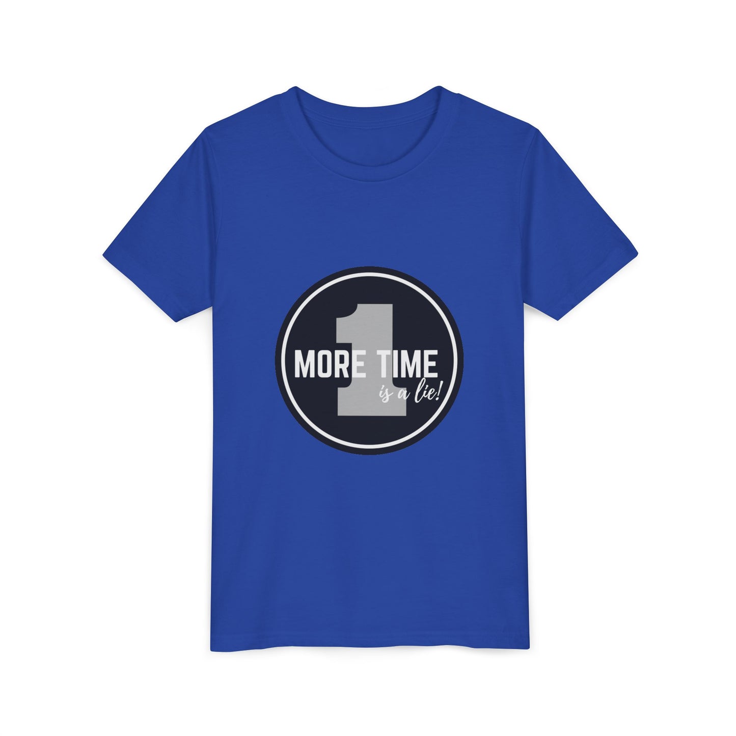 “One More Time is a Lie” Bold Emblem Dancer Graphic T-Shirt for Kids – Funny Dance Rehearsal Shirt - Youth Dance Tee