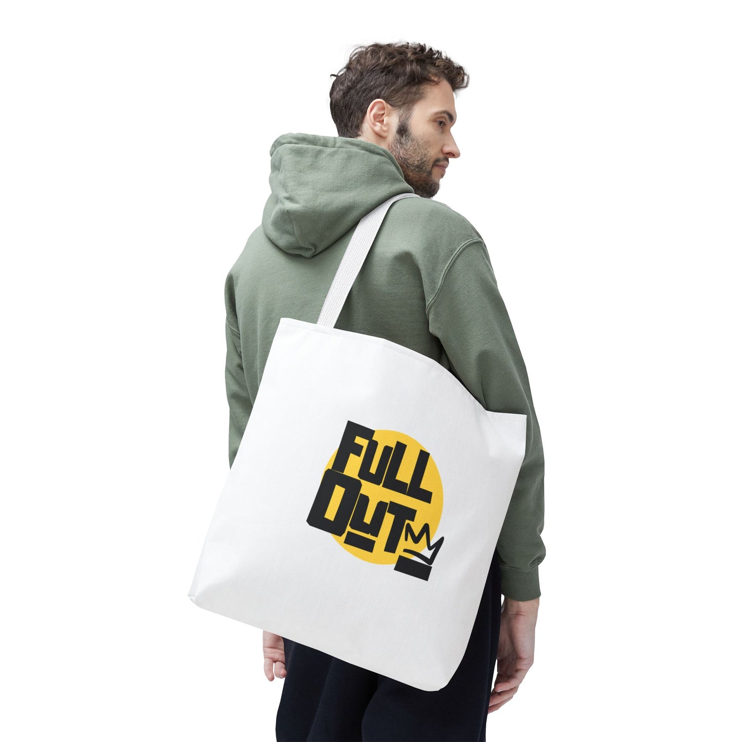 "Full Out" Dance Canvas Tote Bag – Streetwear-Inspired Graphic Dance Bag for Rehearsals, Classes & Everyday Use