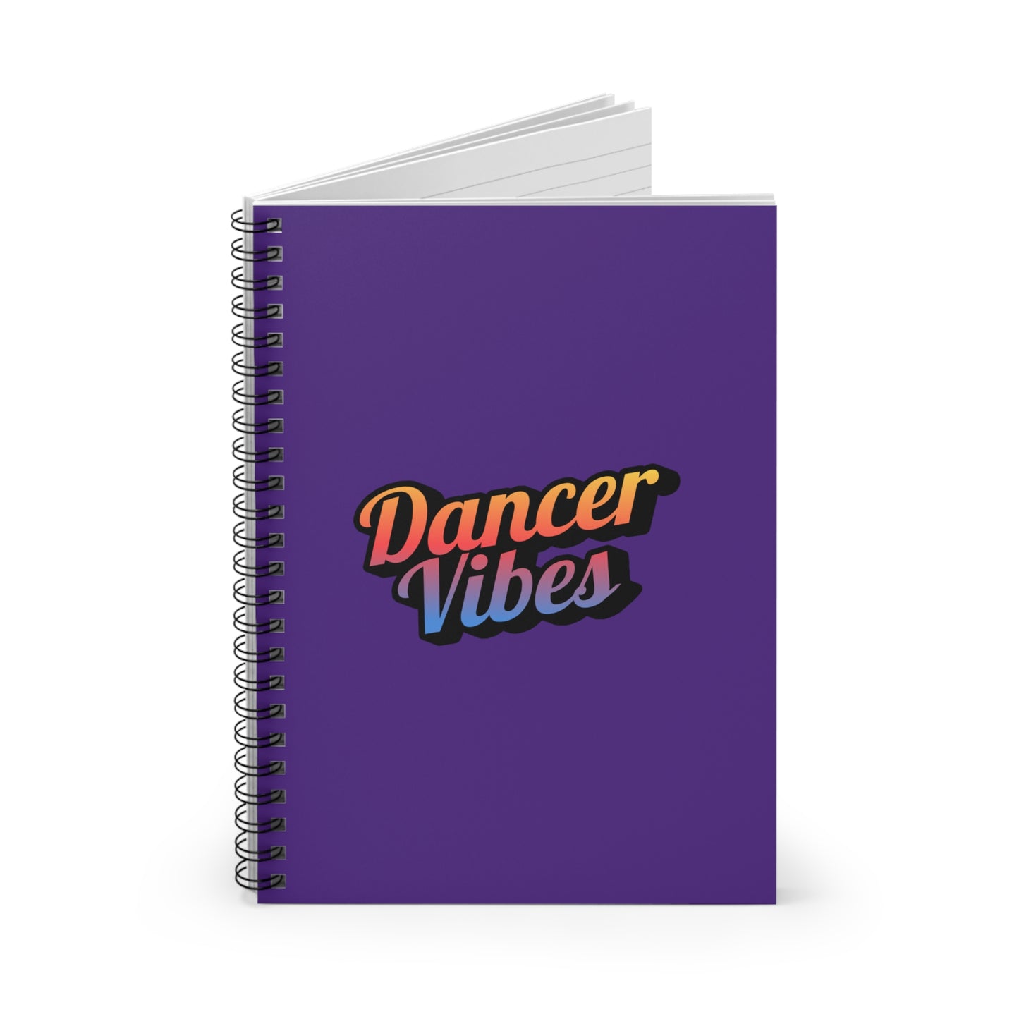 "Dancer Vibes" Spiral Notebook – Colorful Dance-Themed Journal for Dancers, Students & Creative Writers